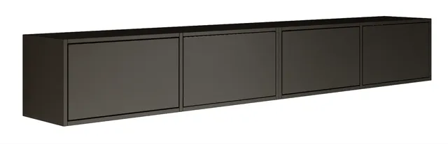 selsey-h-ngender-tv-schrank-framme-200-cm-mit-vier-klappen-schwarz-matt image 1