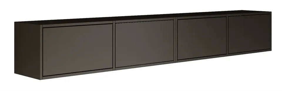 selsey-h-ngender-tv-schrank-framme-200-cm-mit-vier-klappen-schwarz-matt image 1