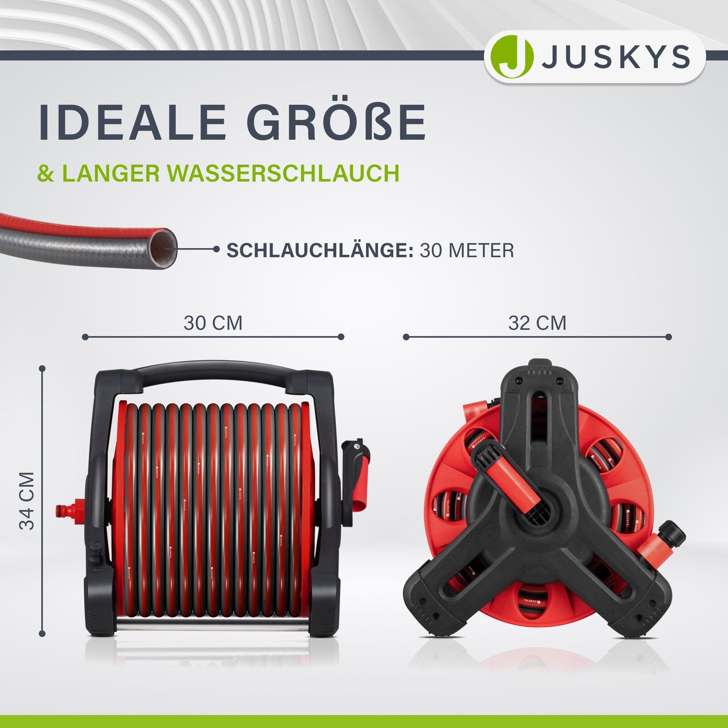 juskys-mobile-schlauchtrommel-basic-mit-30-m-wasserschlauch image 3