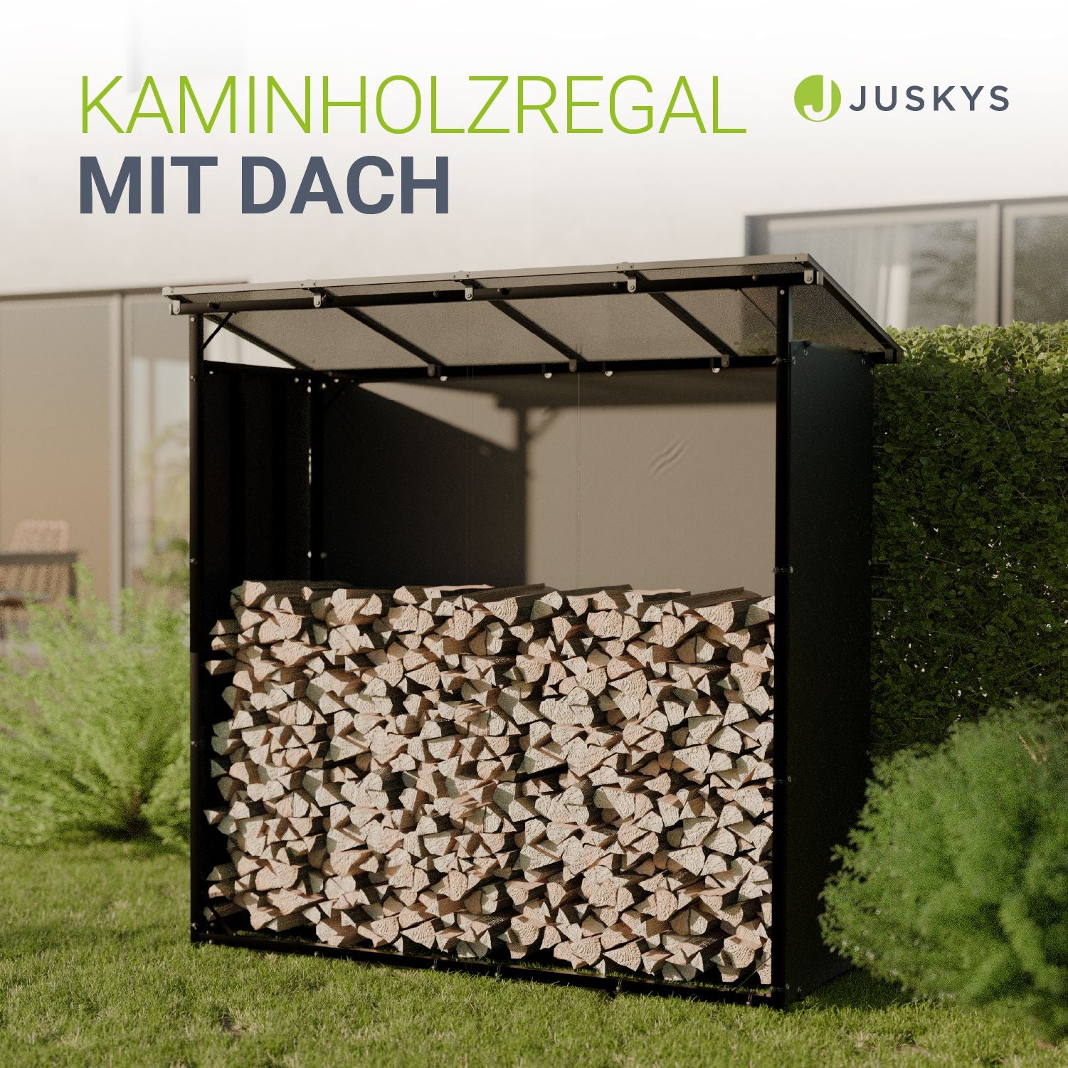 juskys-kaminholzregal-au-en-mit-dach-185-x-70-x-185-cm-2-40-m-metall image 2