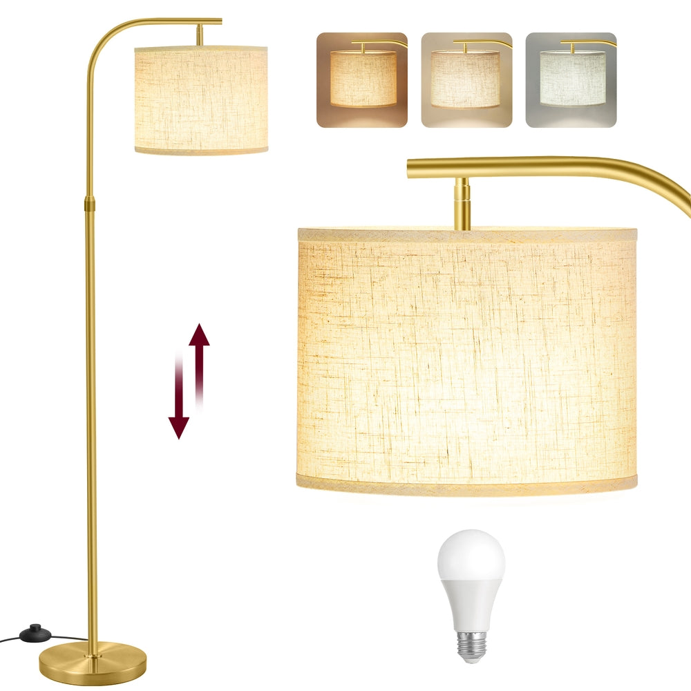 vasagle-stehleuchte-mit-stoffschirm-verstellbare-h-he-wohnzimmer-und-schlafzimme image 1
