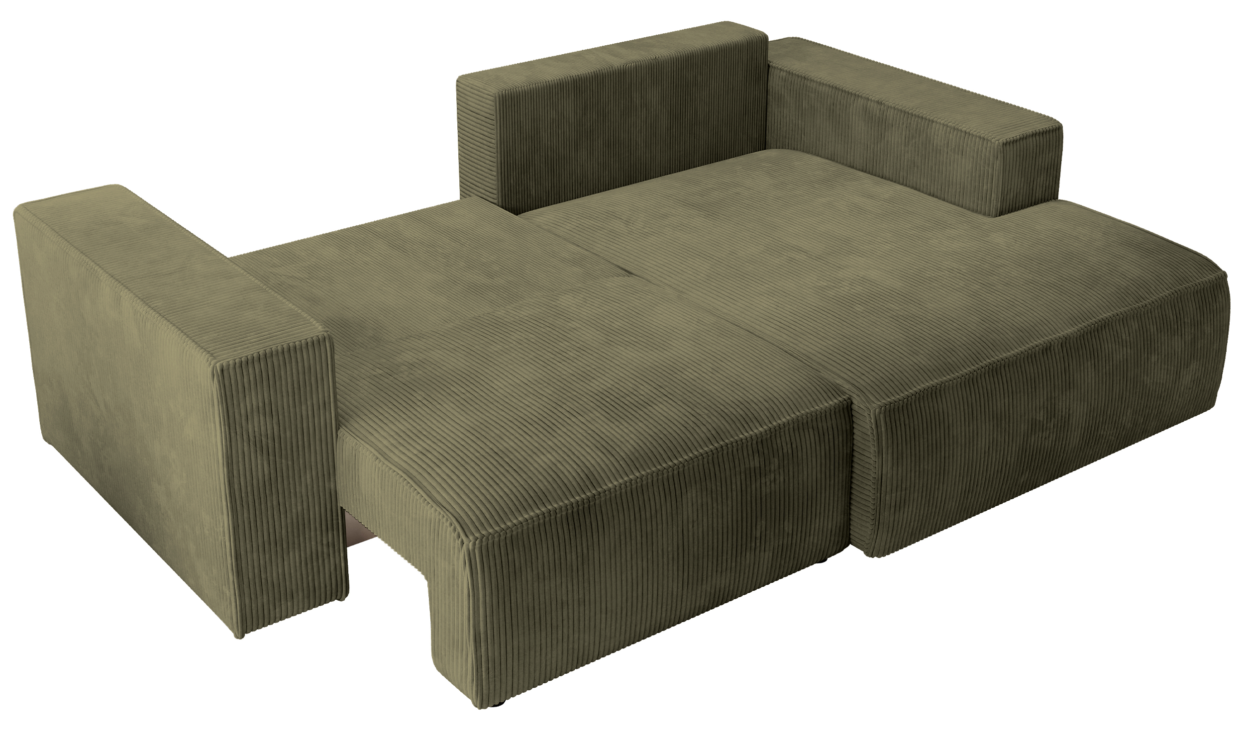 selsey-farese-mini-ecksofa-mit-schlaffunktion-rechts-olivgr-n-cord image 2