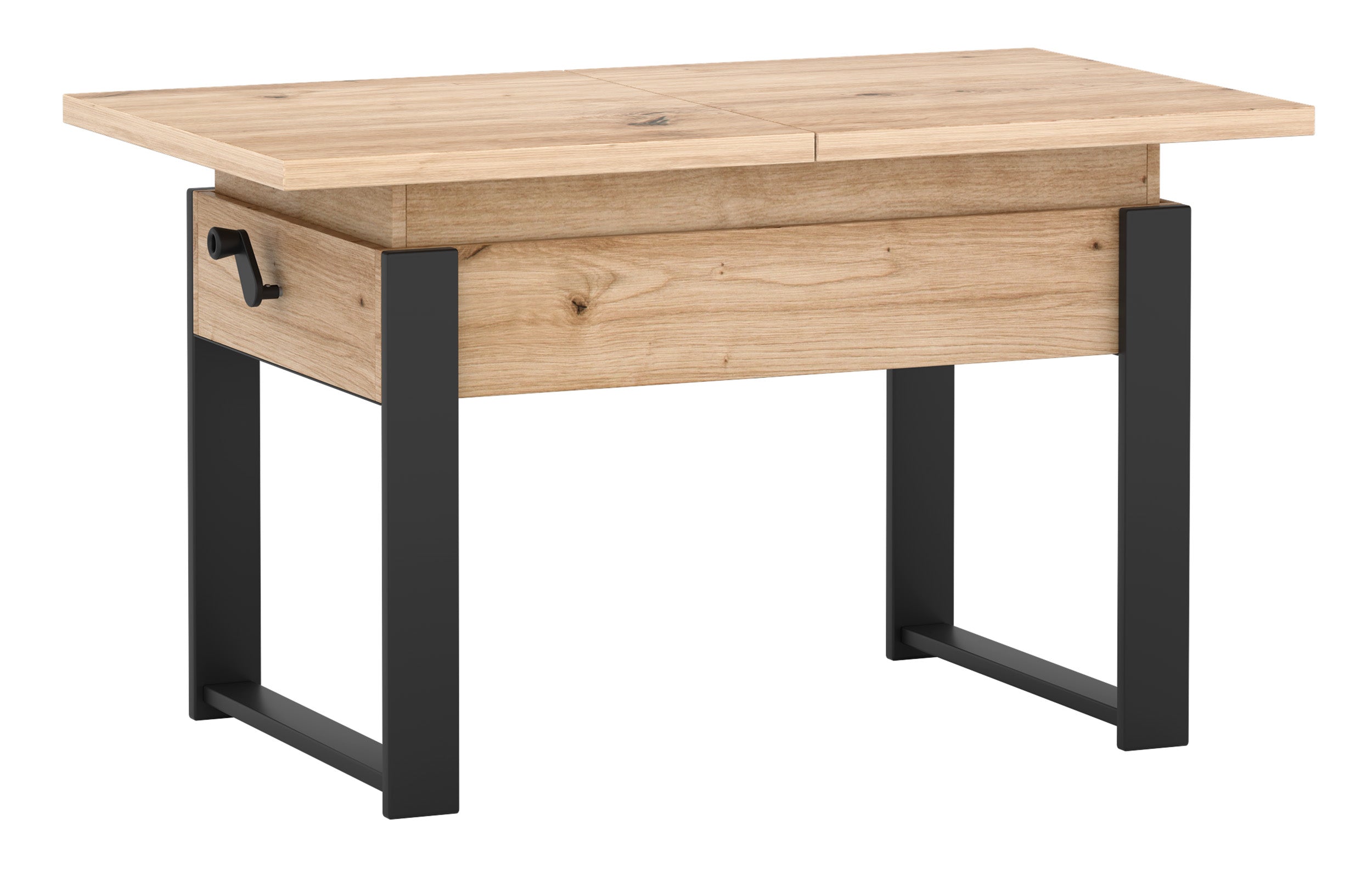selsey-hugo-ausziehbarer-couchtisch-120-157-x67-cm-artisan-eiche-mit-schwarzen-b image 3