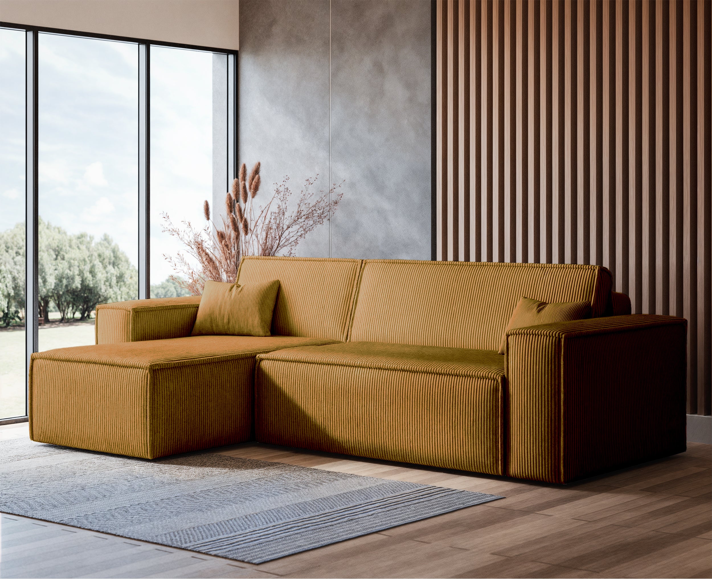 selsey-scarlo-ecksofa-l-f-rmig-mit-schlaffunktion-und-stauraum-senfgelber-cordst image 4