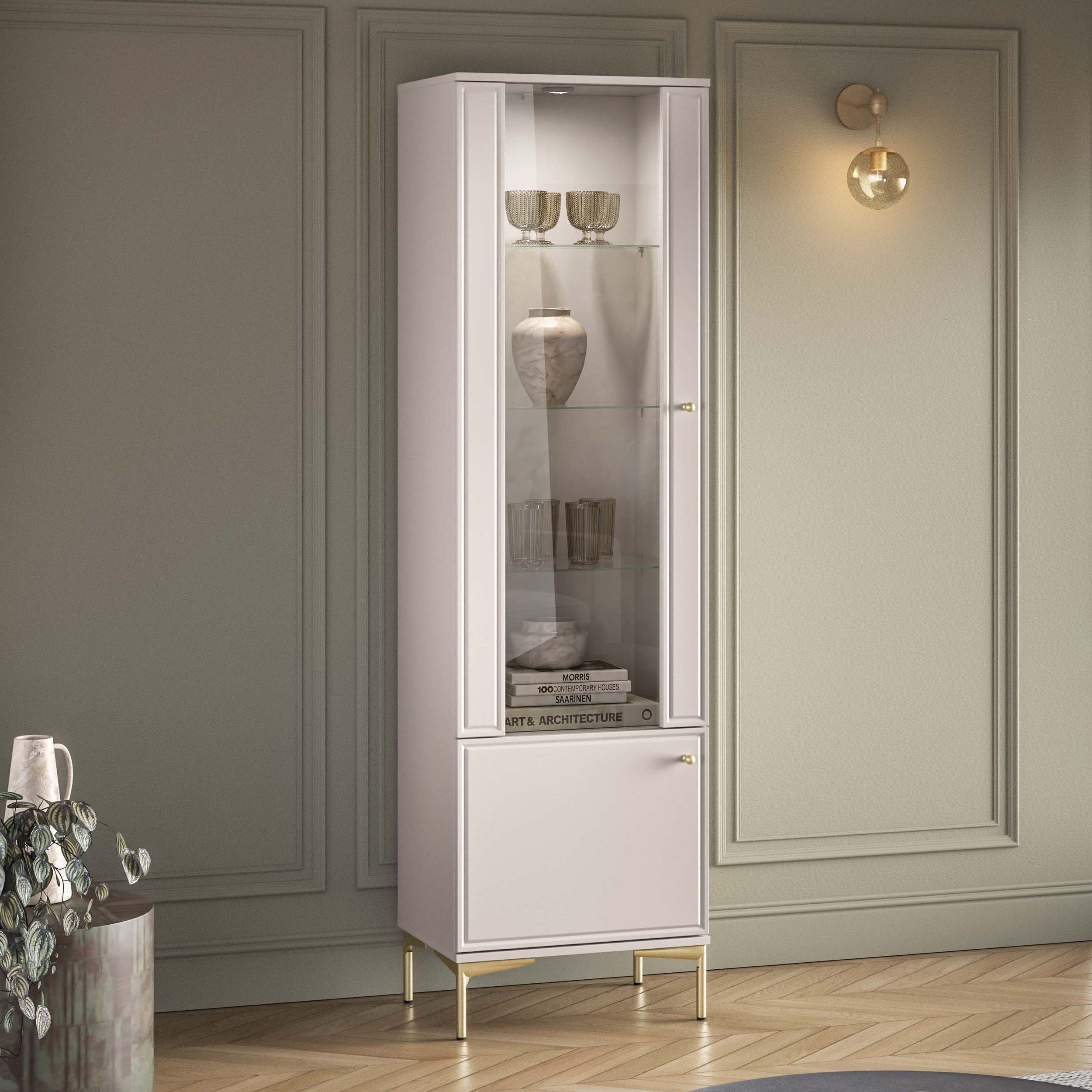 selsey-sandro-zweifl-gelige-vitrine-mit-beleuchtung-54-cm-kaschmir image 2