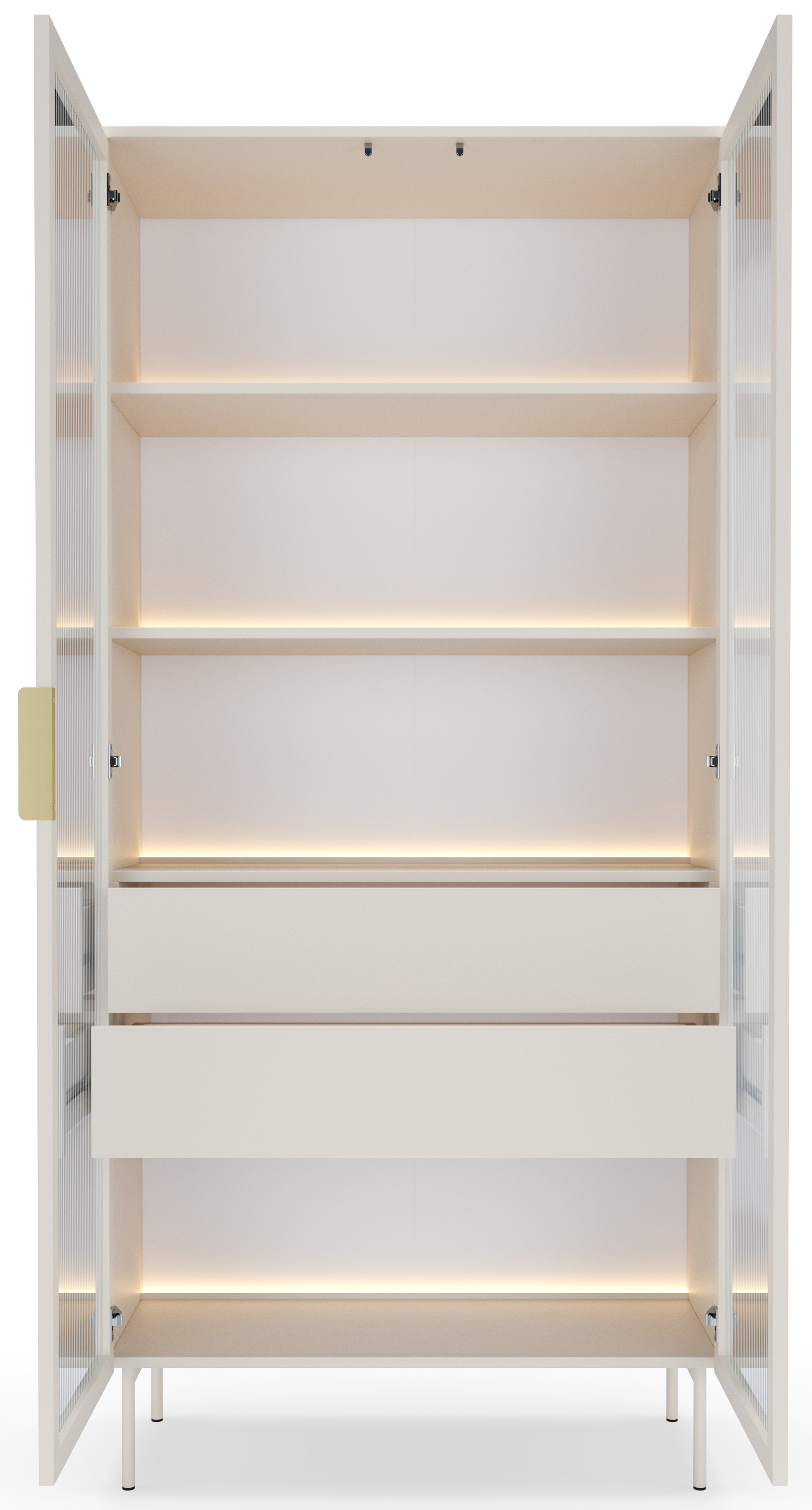 selsey-lumi-vitrine-zweifl-gelig-mit-2-schubladen-und-led-91-cm-kaschmir image 7