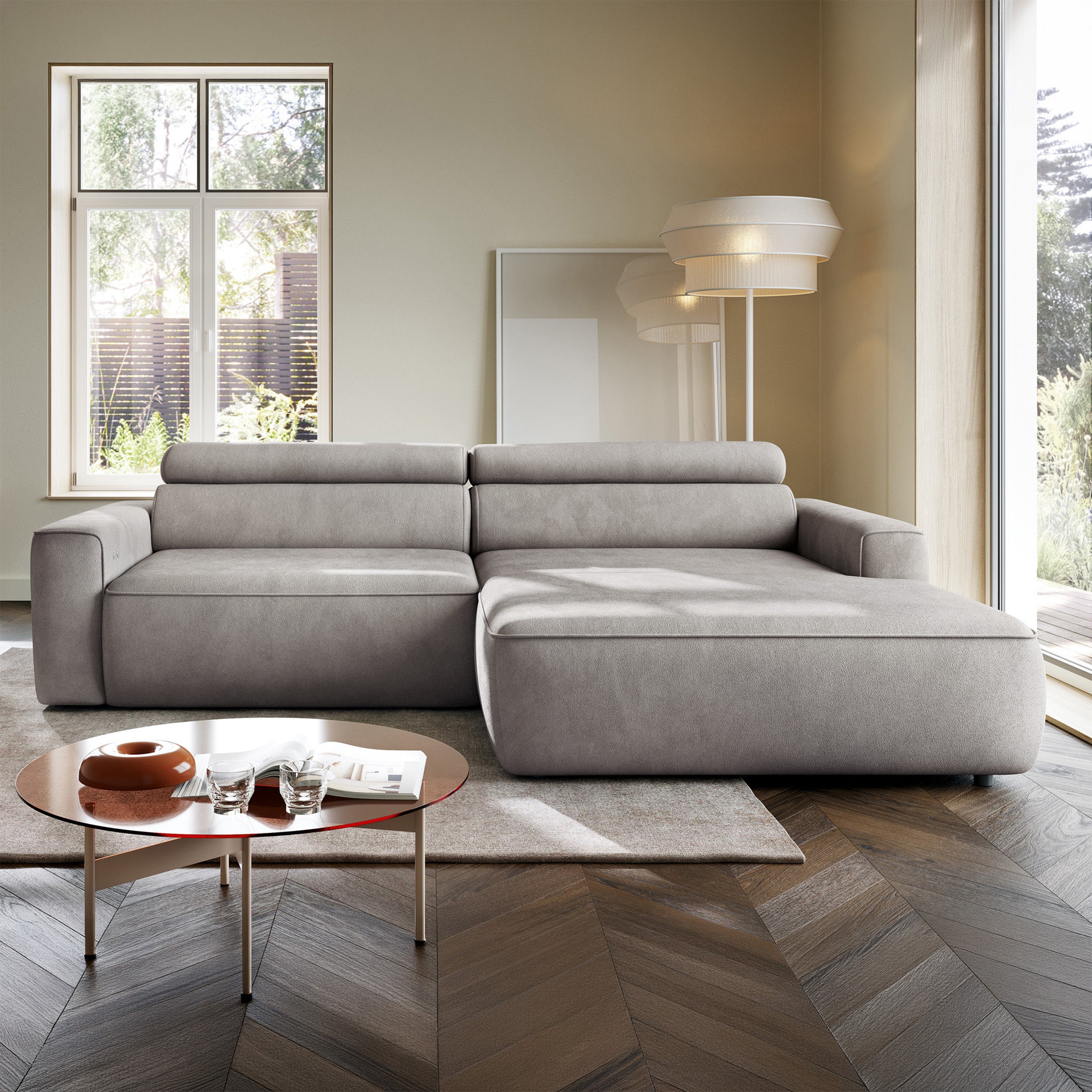 selsey-fando-ecksofa-l-form-rechts-mit-elektrischem-auszug-grauer-samt image 2