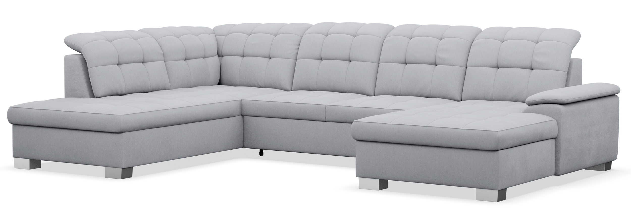 selsey-jamaal-ecksofa-mit-schlaffunktion-u-f-rmig-rechts-mit-stauraum-hellgrauer image 4