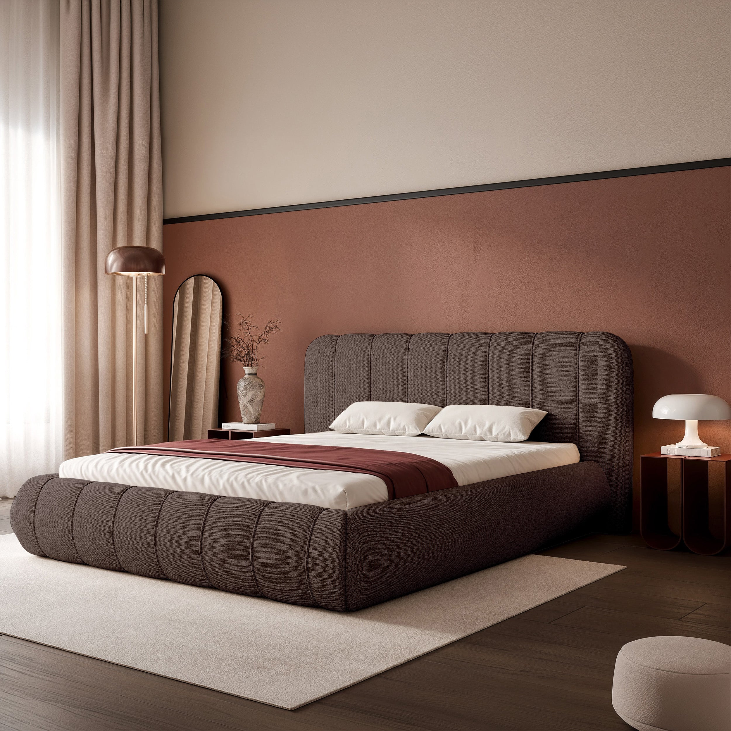selsey-malunna-gepolstertes-bett-160x200-cm-braun-chenille-mit-stauraum-und-meta image 2