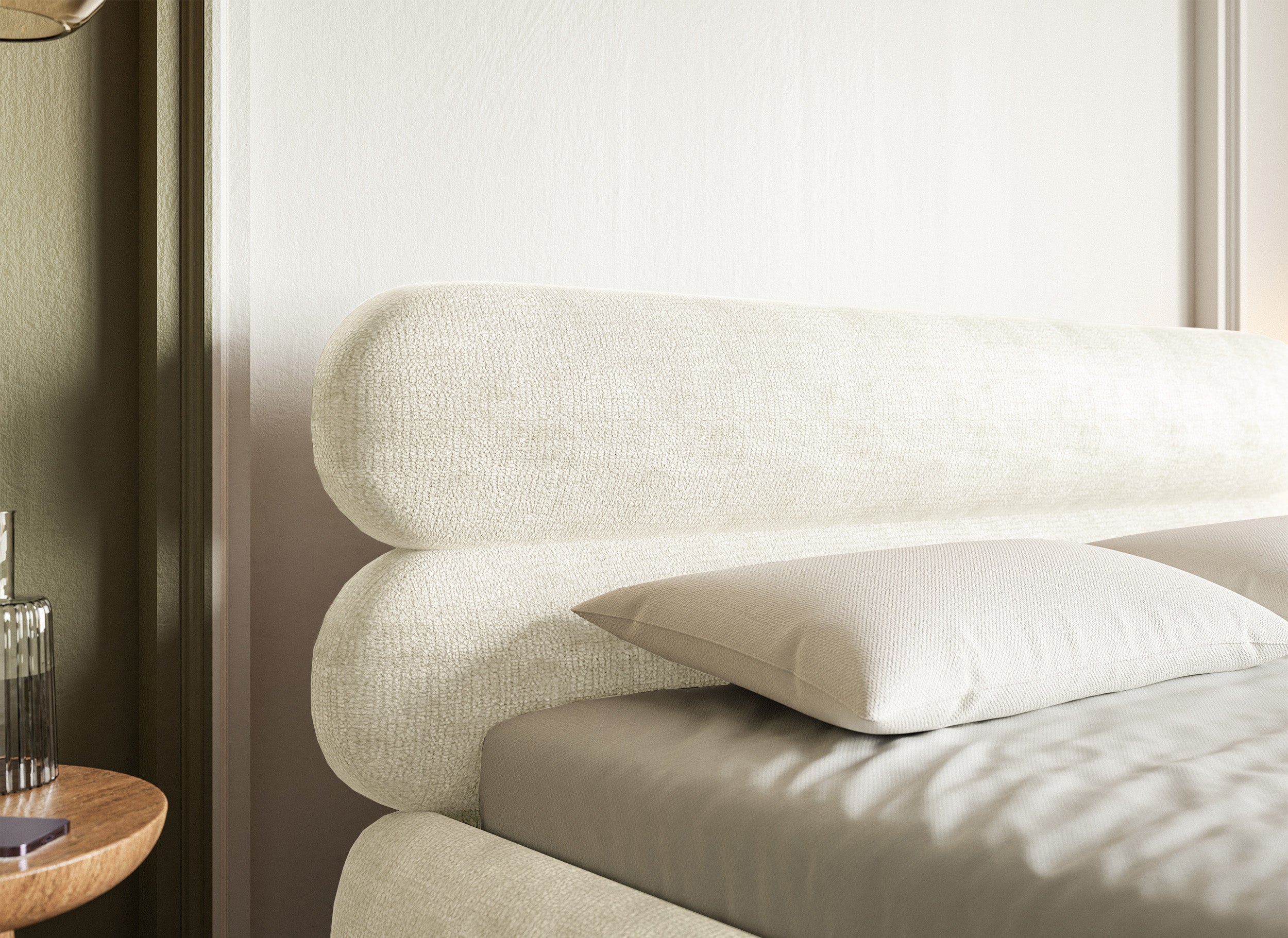 selsey-roule-polsterbett-160x200-cm-mit-stauraum-creme-chenille-schwarze-beine image 5