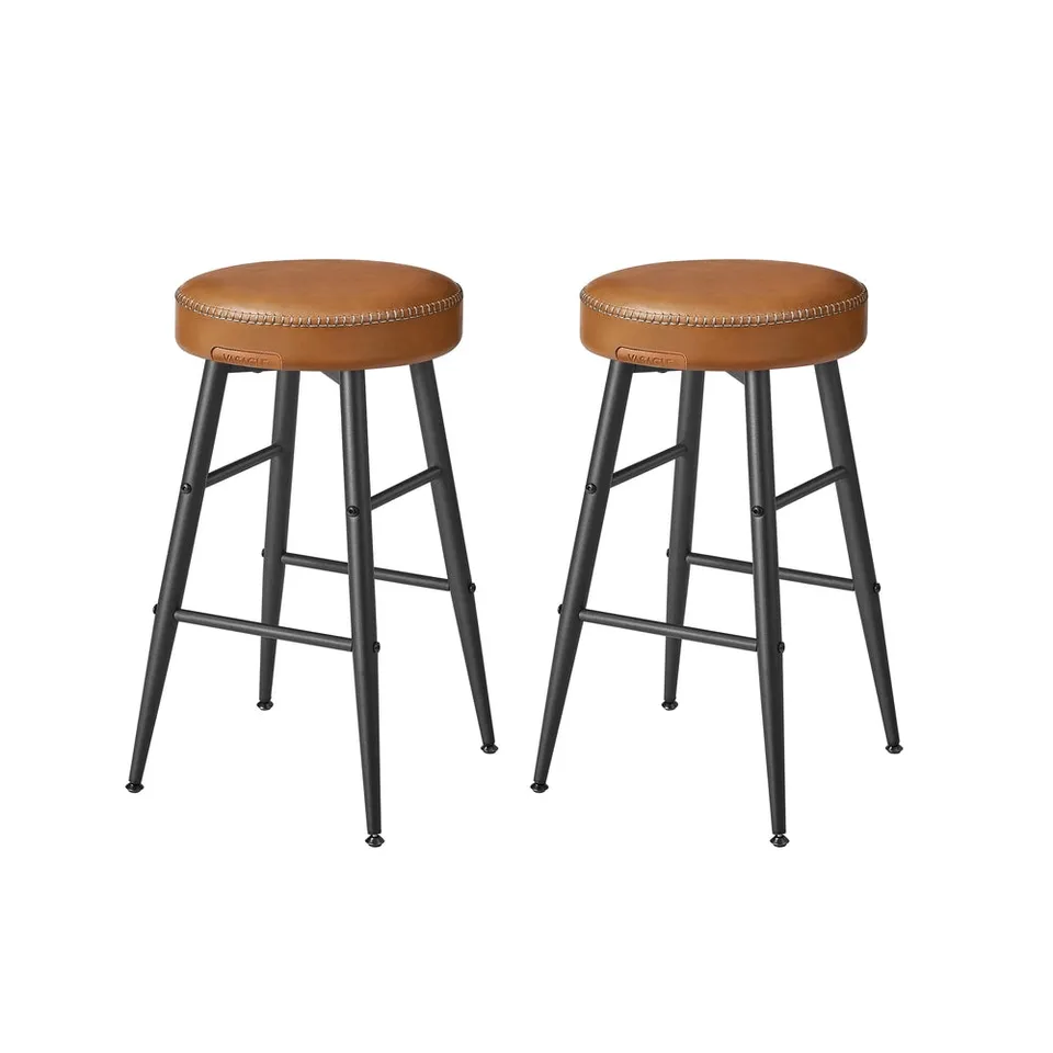 vasagle-ekho-barhocker-2er-set-mit-pu-oberfl-che image 1