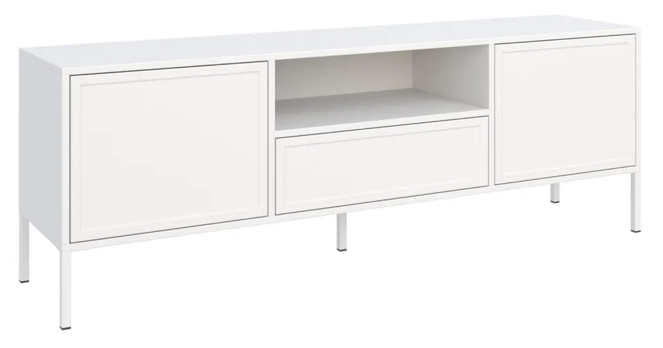 selsey-velveto-tv-schrank-160-cm-zweifl-gelig-mit-schublade-und-nische-wei image 1