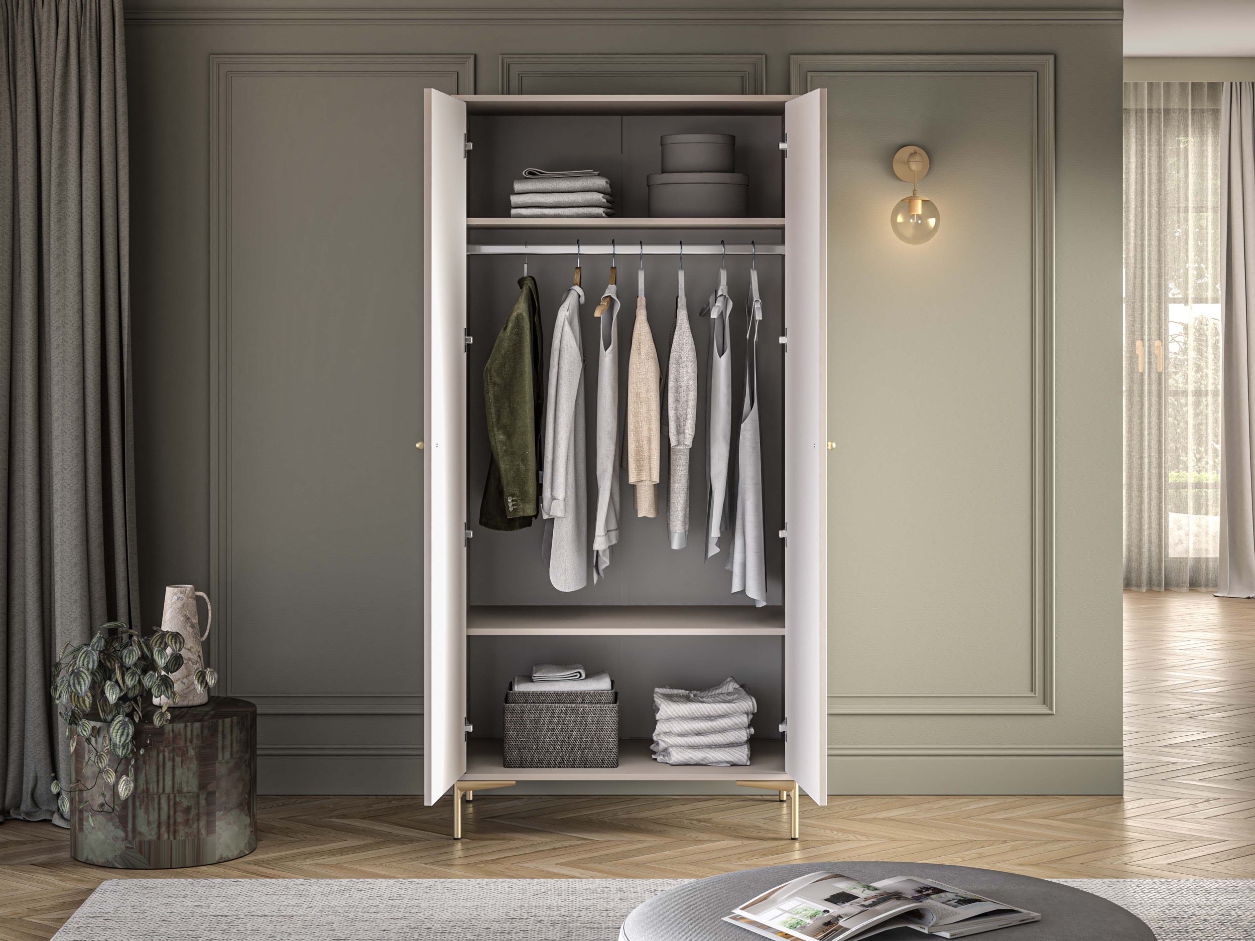 selsey-sandro-kleiderschrank-89-cm-zweit-rig-kaschmir image 8