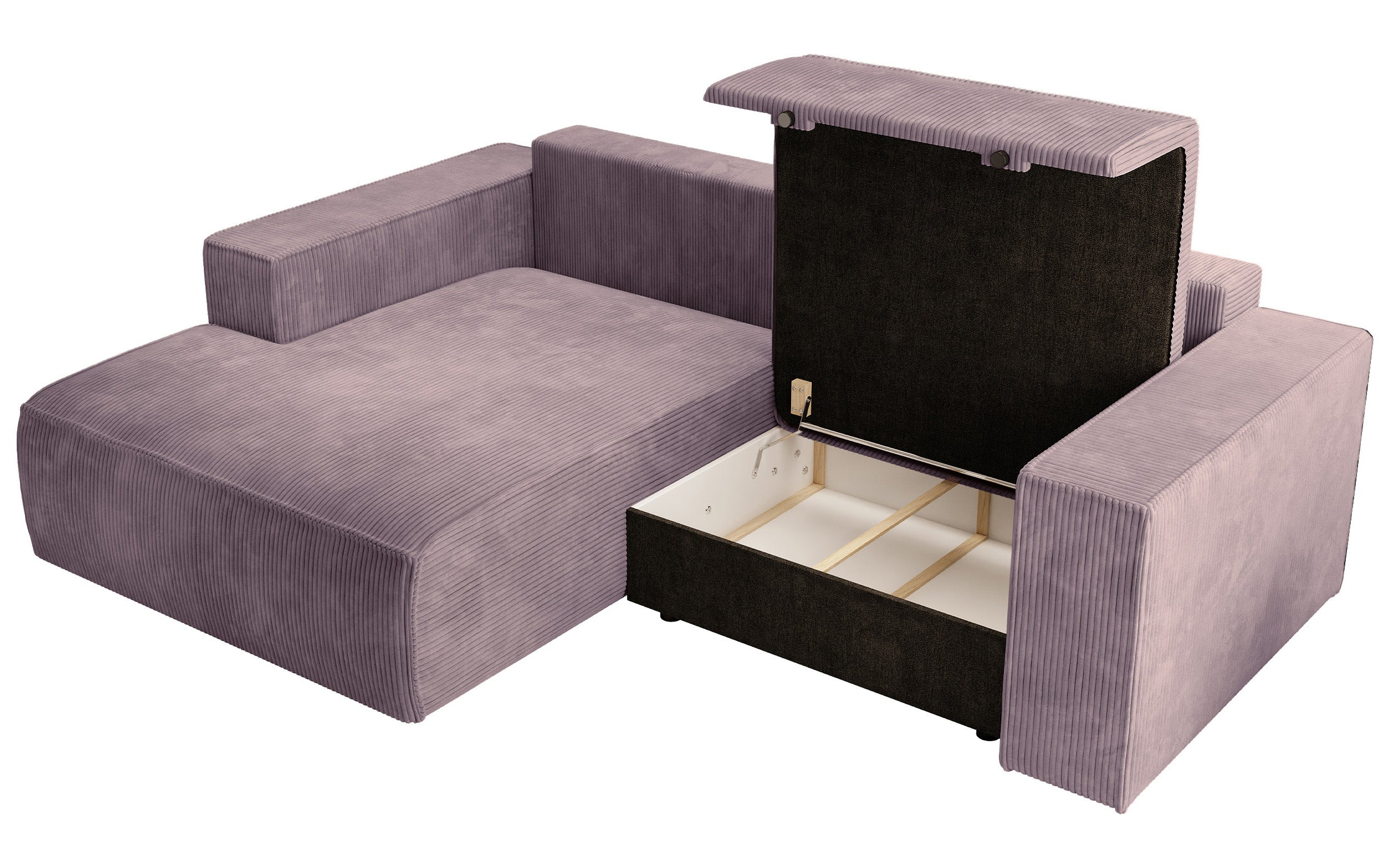 selsey-farese-mini-ecksofa-links-mit-schlaffunktion-und-stauraum-flieder-cord image 3