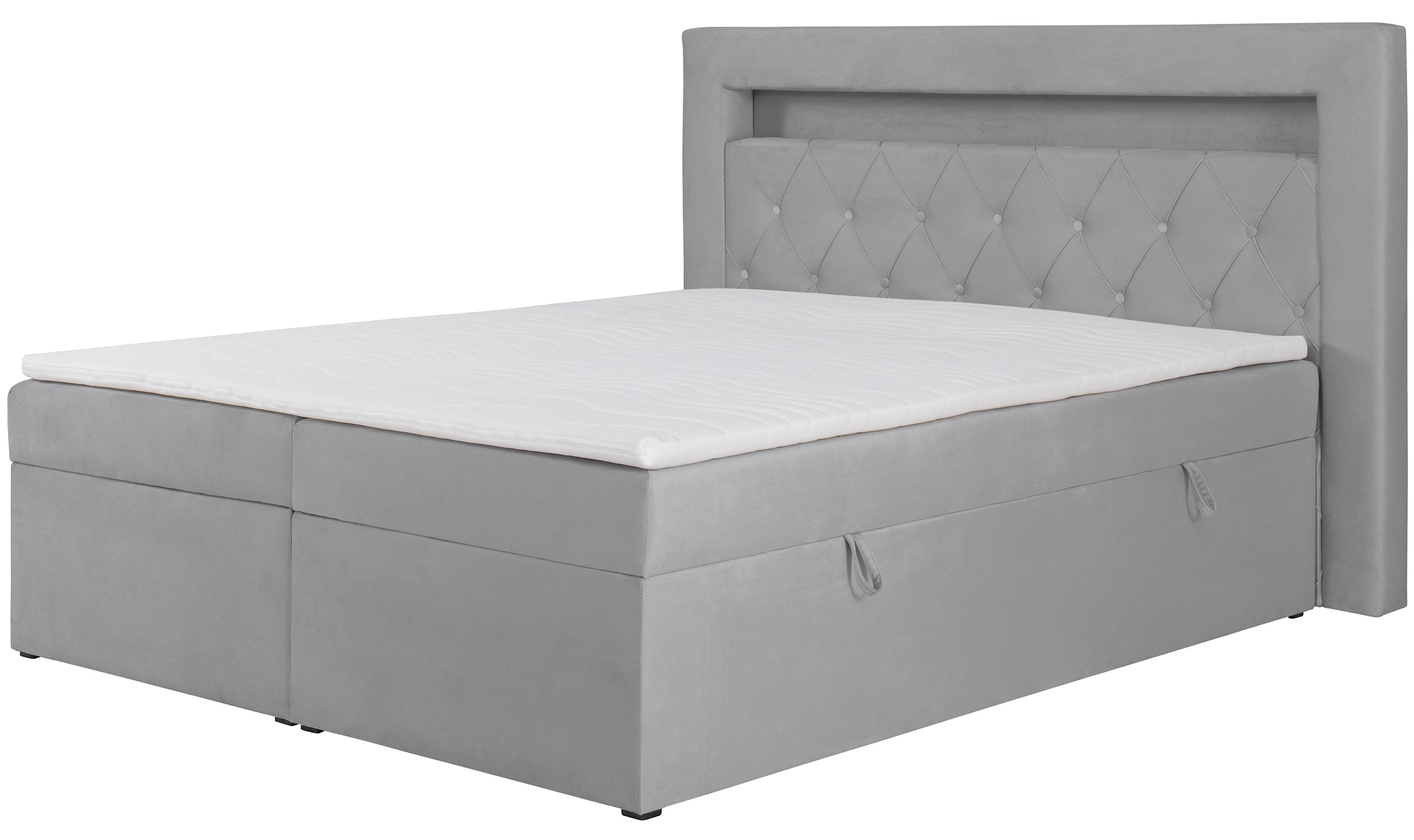 selsey-goldess-kontinentalbett-140x200-cm-grauer-samt-mit-stauraum-und-led-beleu image 3
