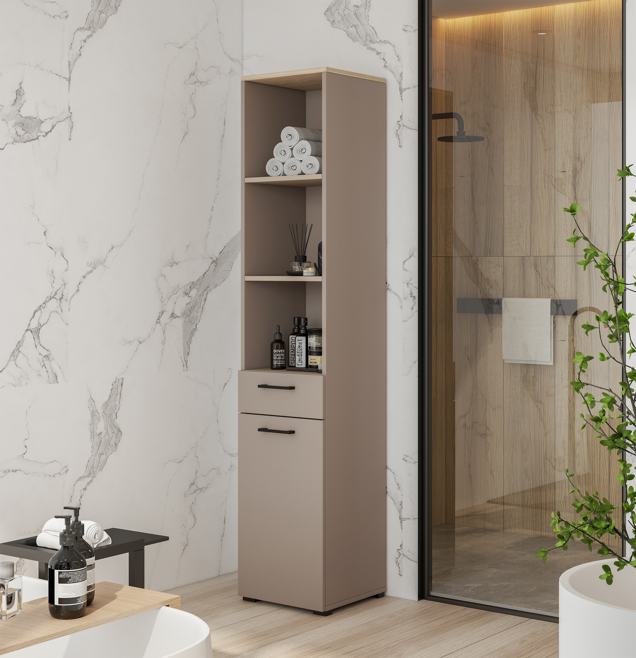 selsey-rosa-badschrank-hochschrank-congo-ge-lte-eiche image 2