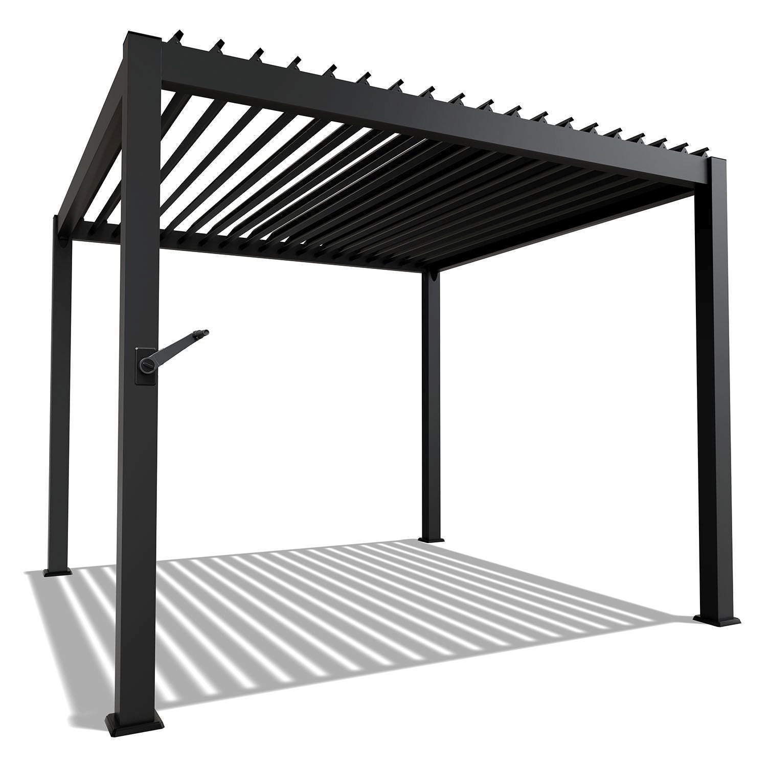 juskys-tahiti-pergola-lamellendach-3-x-3-m-anthrazit-metall-terrassen-berdachung image 1