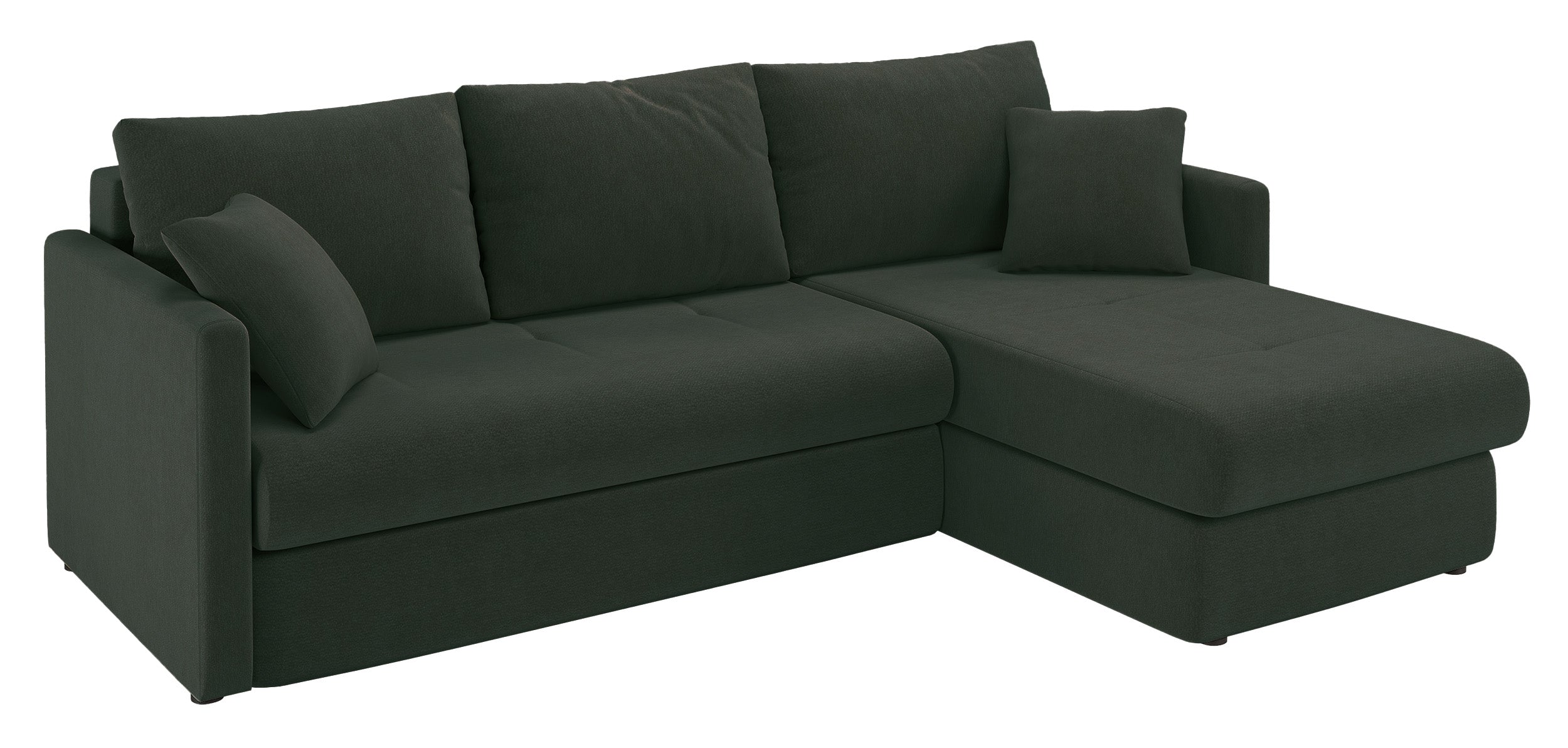 selsey-lorro-eckcouch-l-form-universell-mit-schlaffunktion-dunkelgr-ner-chenille image 6
