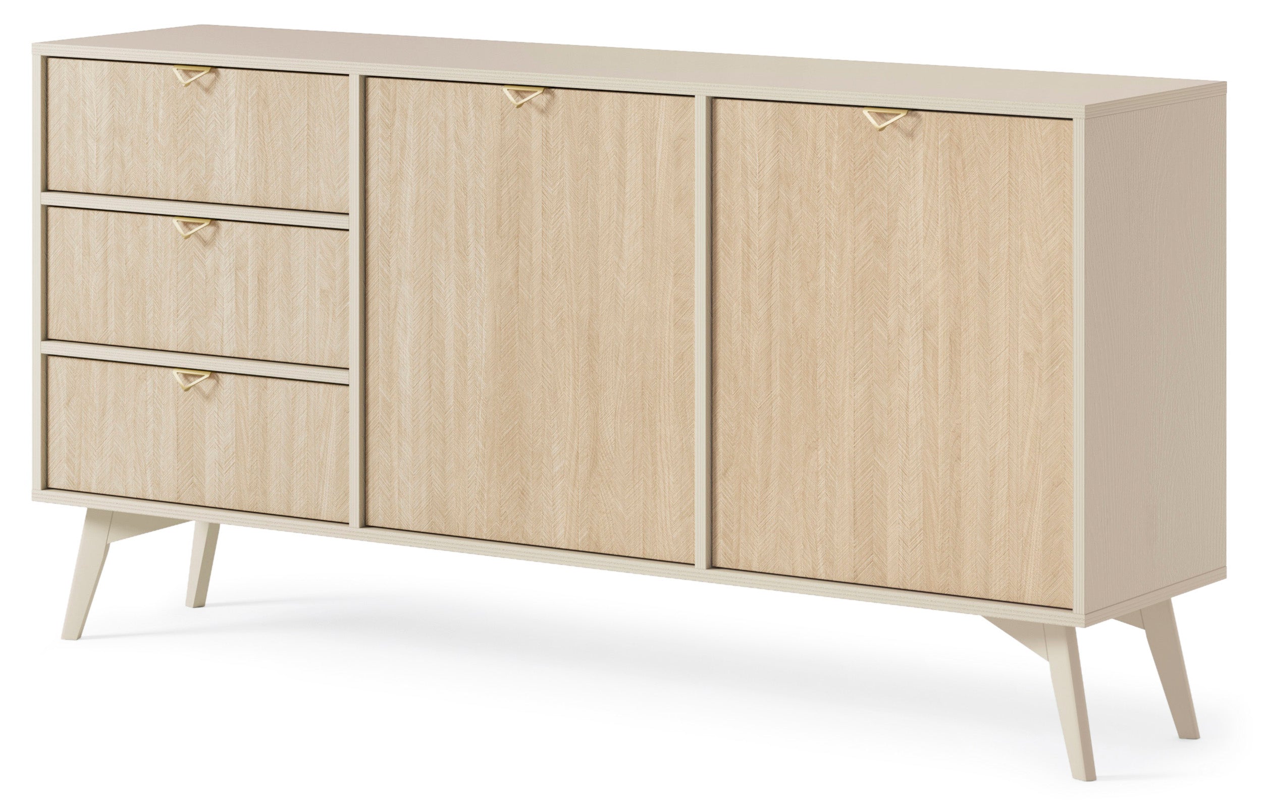 selsey-favoria-kommode-158-cm-2-t-rig-mit-schubladen-beige-fischgr-tmuster-golde image 1