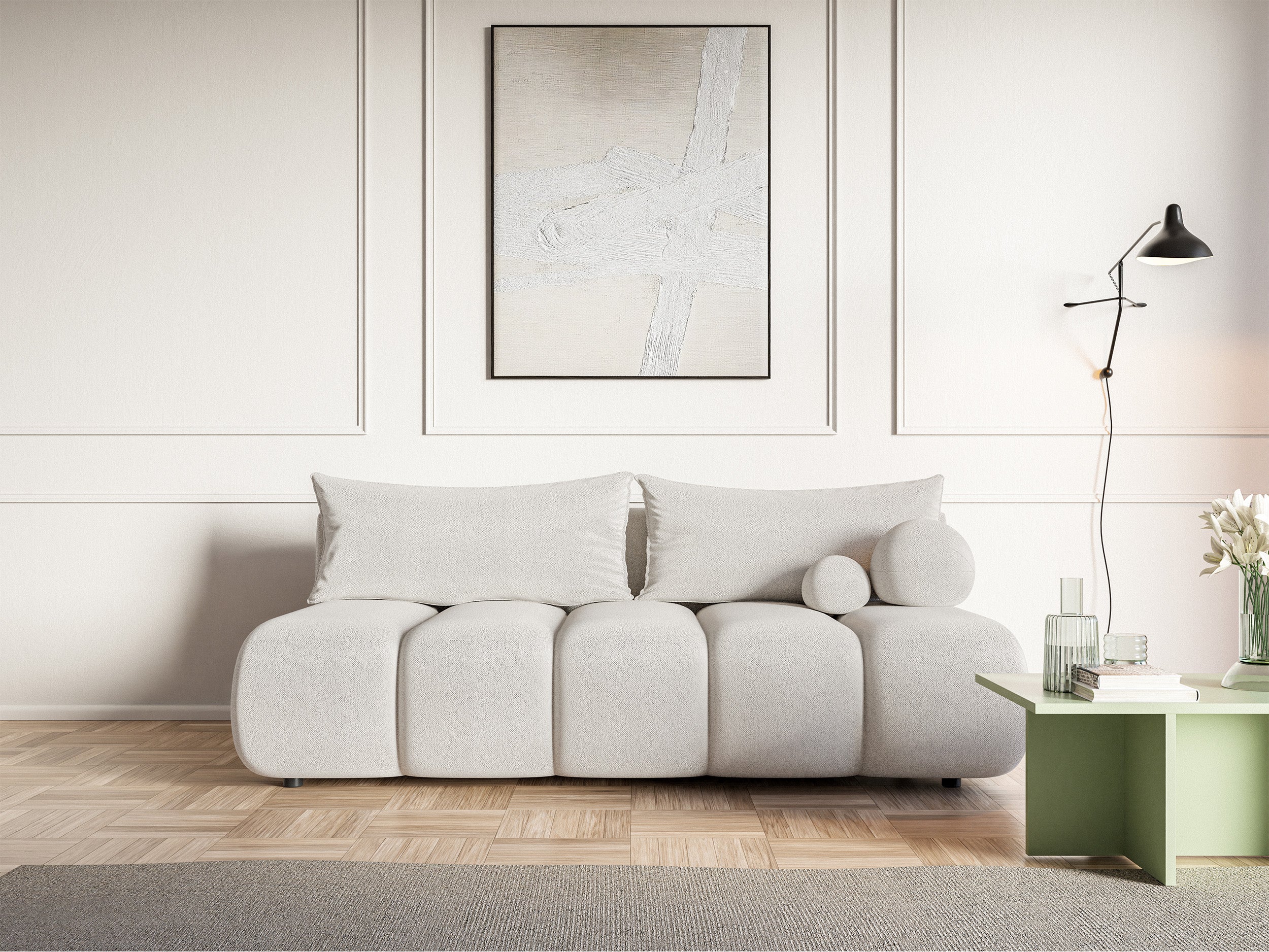 selsey-dandelino-mini-dreisitzer-sofa-mit-schlaffunktion-creme-chenille image 2