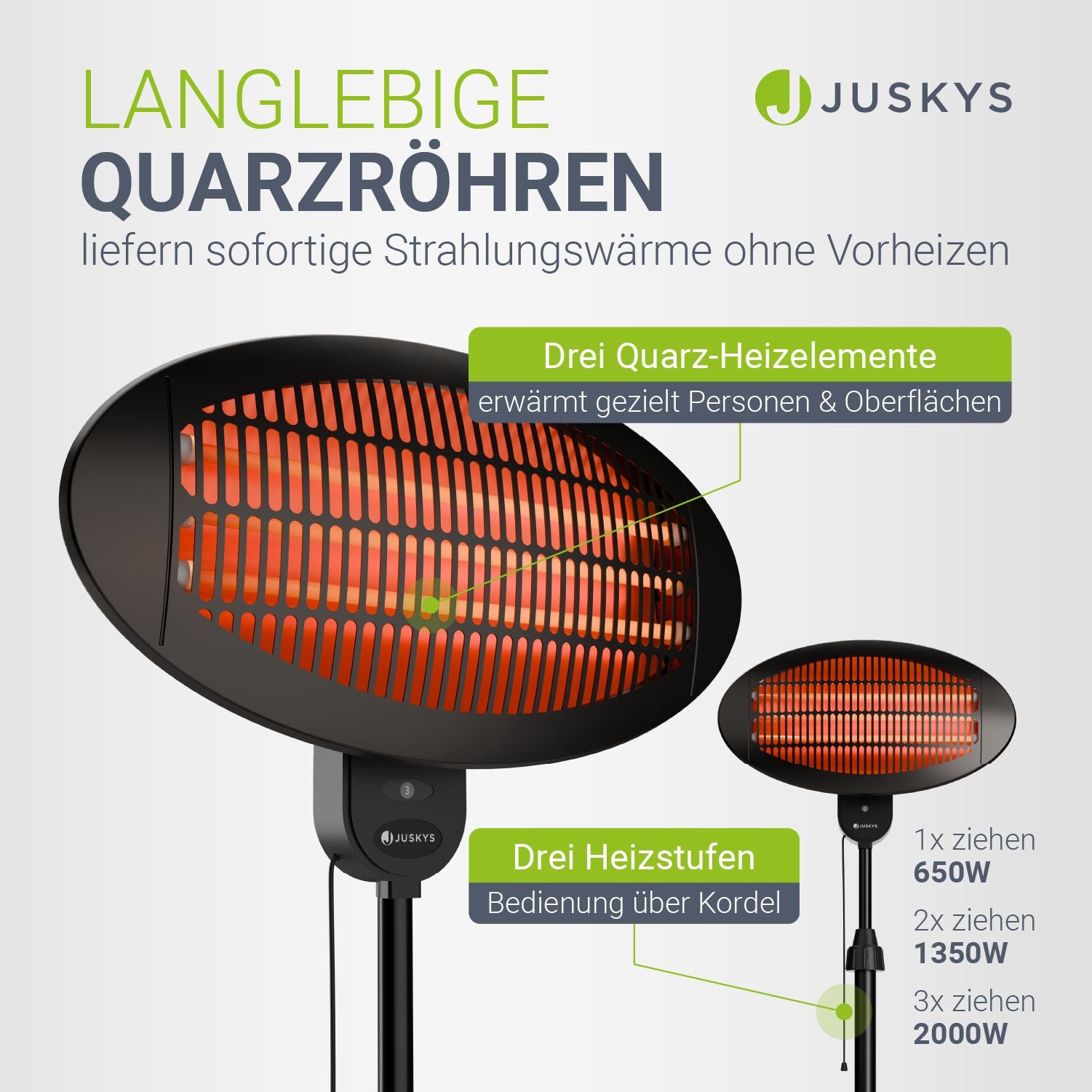 juskys-infrarotstrahler-2000w-schwarz-mit-quarzr-hren-und-teleskopgestell image 3
