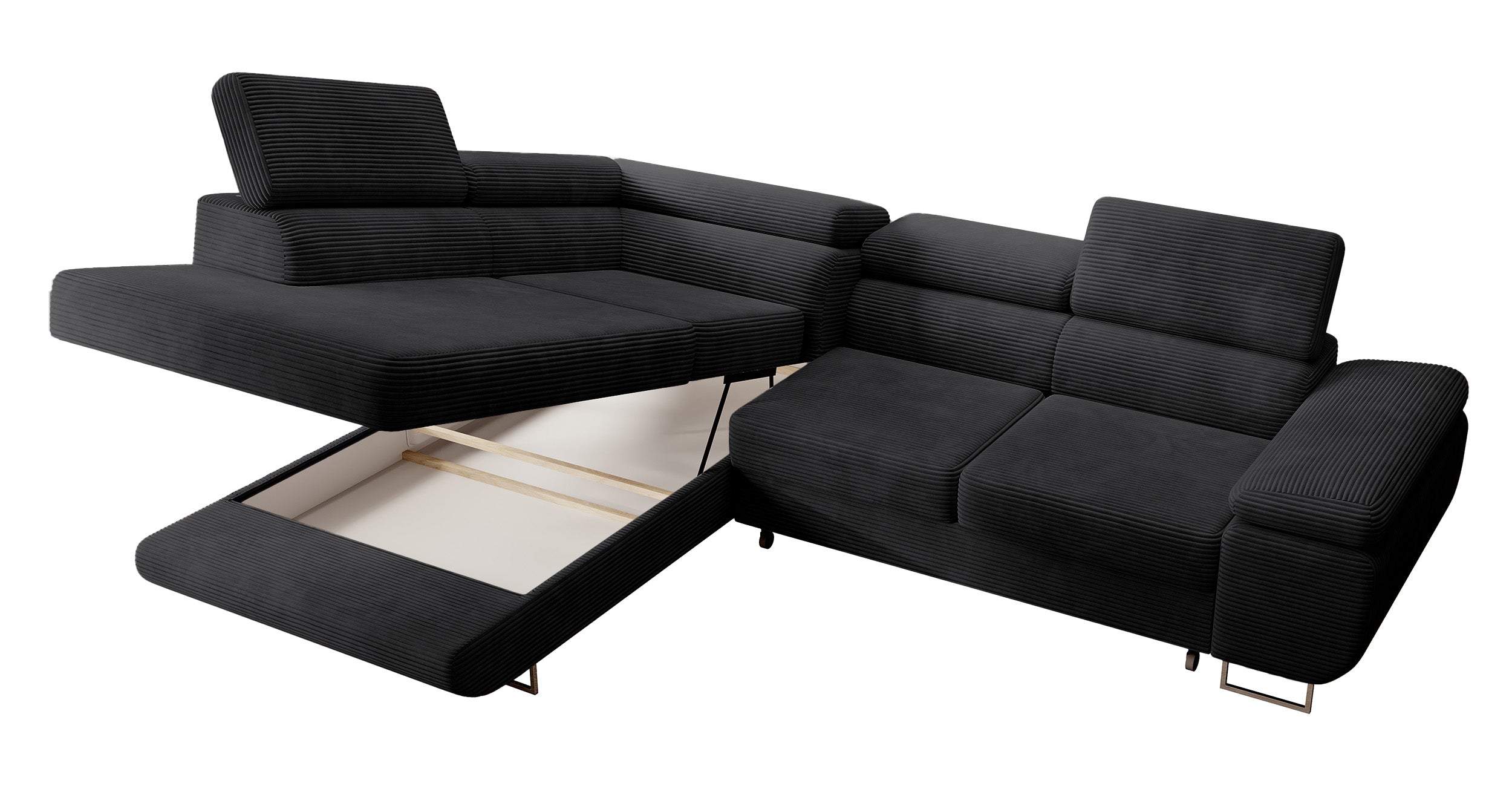 selsey-stevil-ecksofa-mit-schlaffunktion-l-form-links-schwarzer-cord-mit-staurau image 7