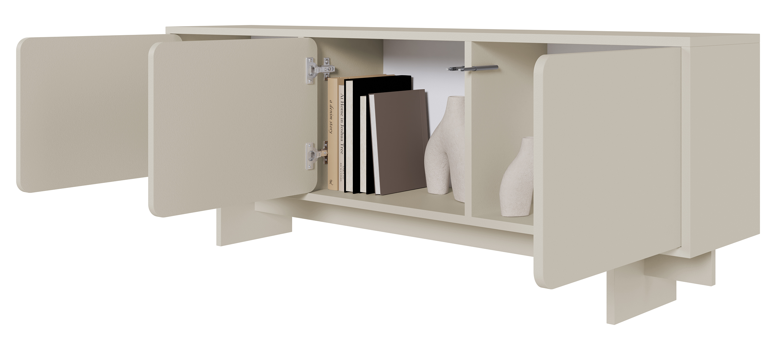 selsey-wuwu-tv-schrank-150-cm-mit-drei-schr-nken-grau-beige image 6