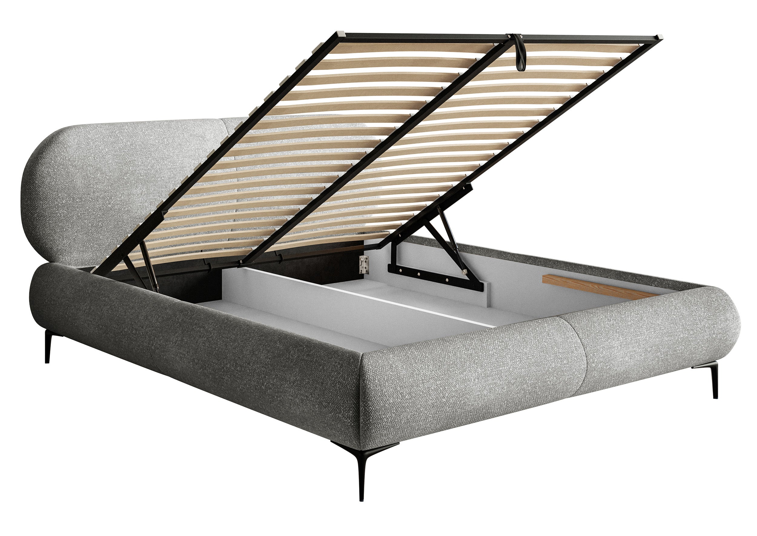 selsey-bett-ovalle-160x200-cm-grau-chenille-stauraum-metallrahmen-schwarze-beine image 7