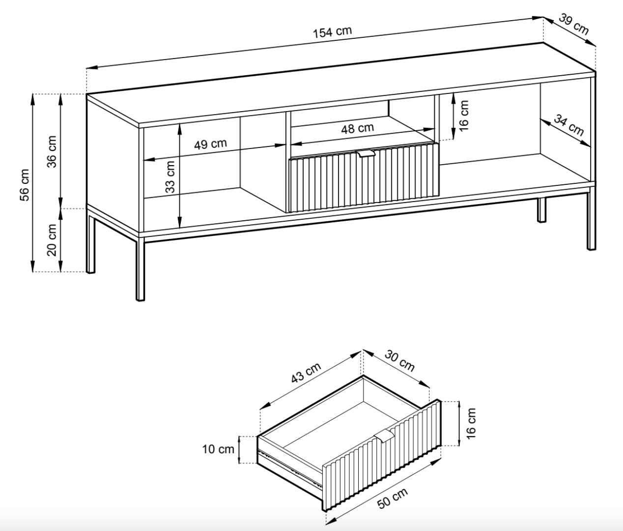 selsey-vellore-tv-schrank-154-cm-gr-n-mit-gerillten-fronten-schwarzen-griffen-un image 6