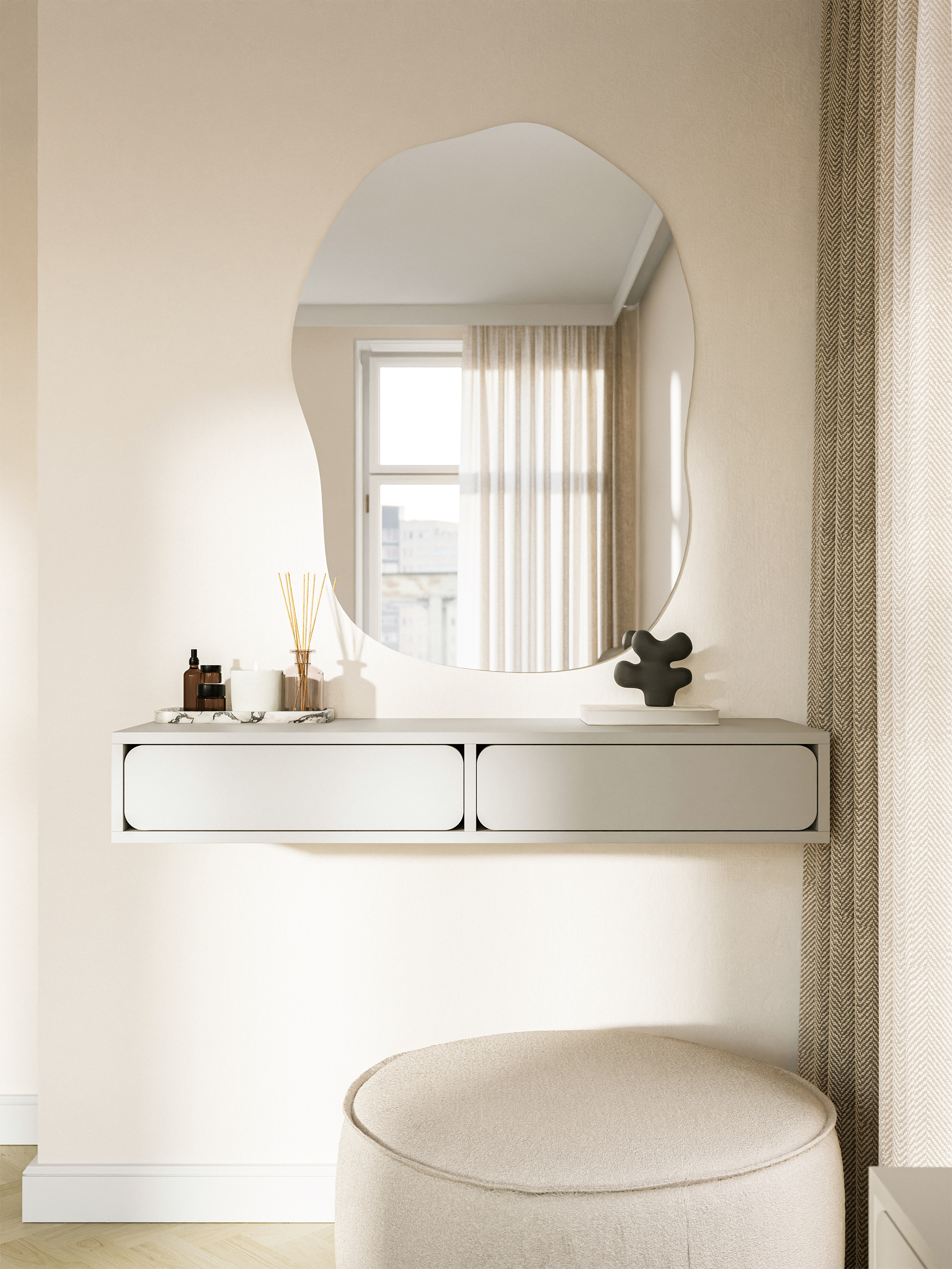 selsey-wuwu-h-ngender-schminktisch-mit-2-schubladen-110-cm-grau-beige image 2