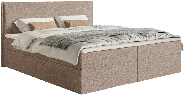 selsey-softie-kontinentalbett-140x200-cm-mit-stauraum-und-topper-in-dunkelbeige- image 1