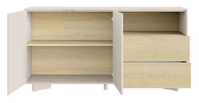 selsey-distria-zweit-rige-kommode-156-cm-kaschmir-vicenza-eiche-mit-schubladen image 1