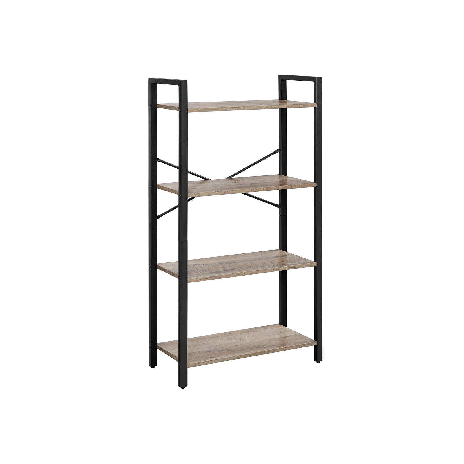 vasagle-b-cherregal-4-ebenen-120-cm-standregal-greige-schwarz-mit-stahlgestell image 1