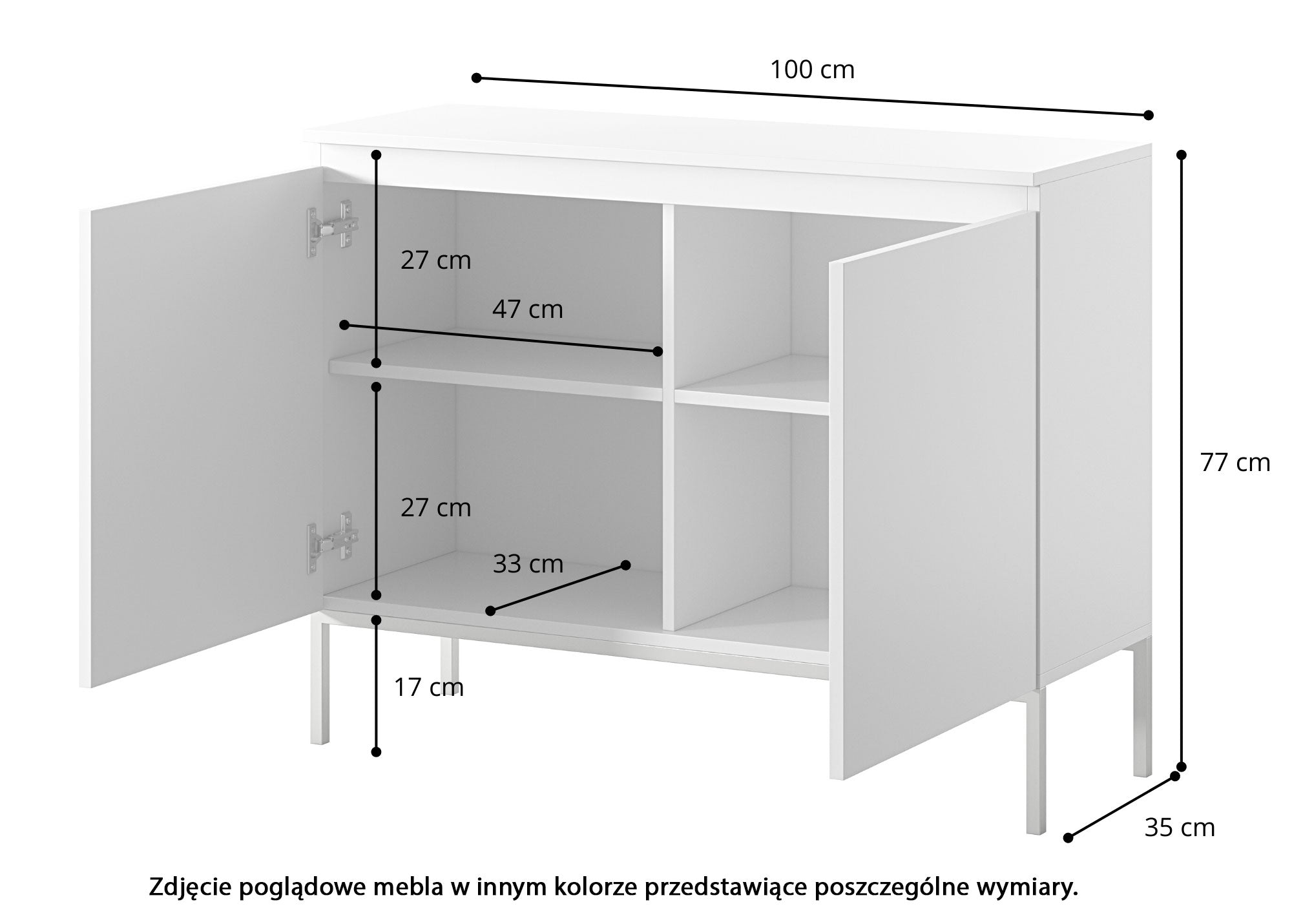 selsey-bemmi-kommode-100-cm-zweit-rig-schwarz-mit-goldenen-beinen image 6