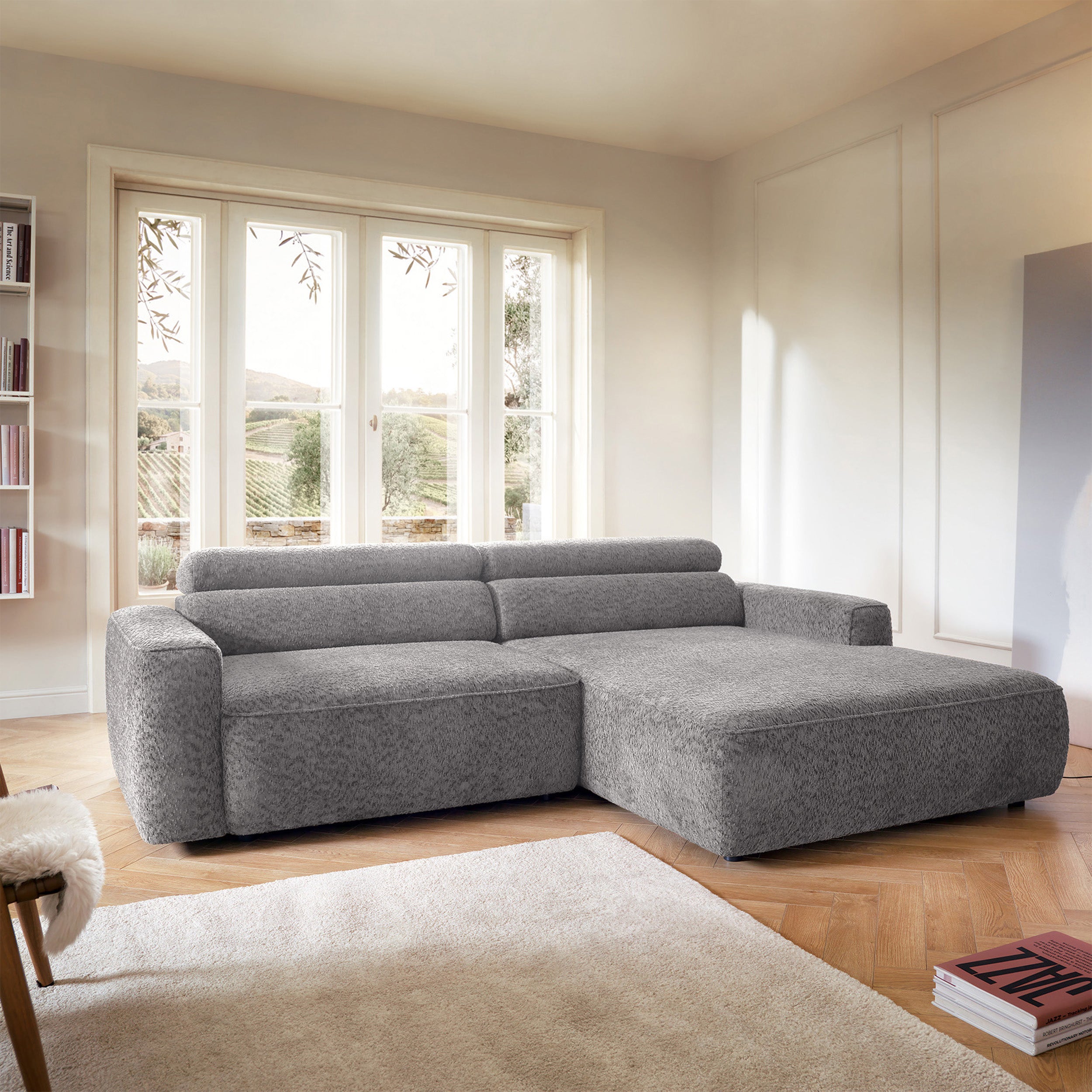selsey-fando-ecksofa-l-form-rechts-mit-elektrisch-ausziehbarer-sitzfl-che-hellgr image 2