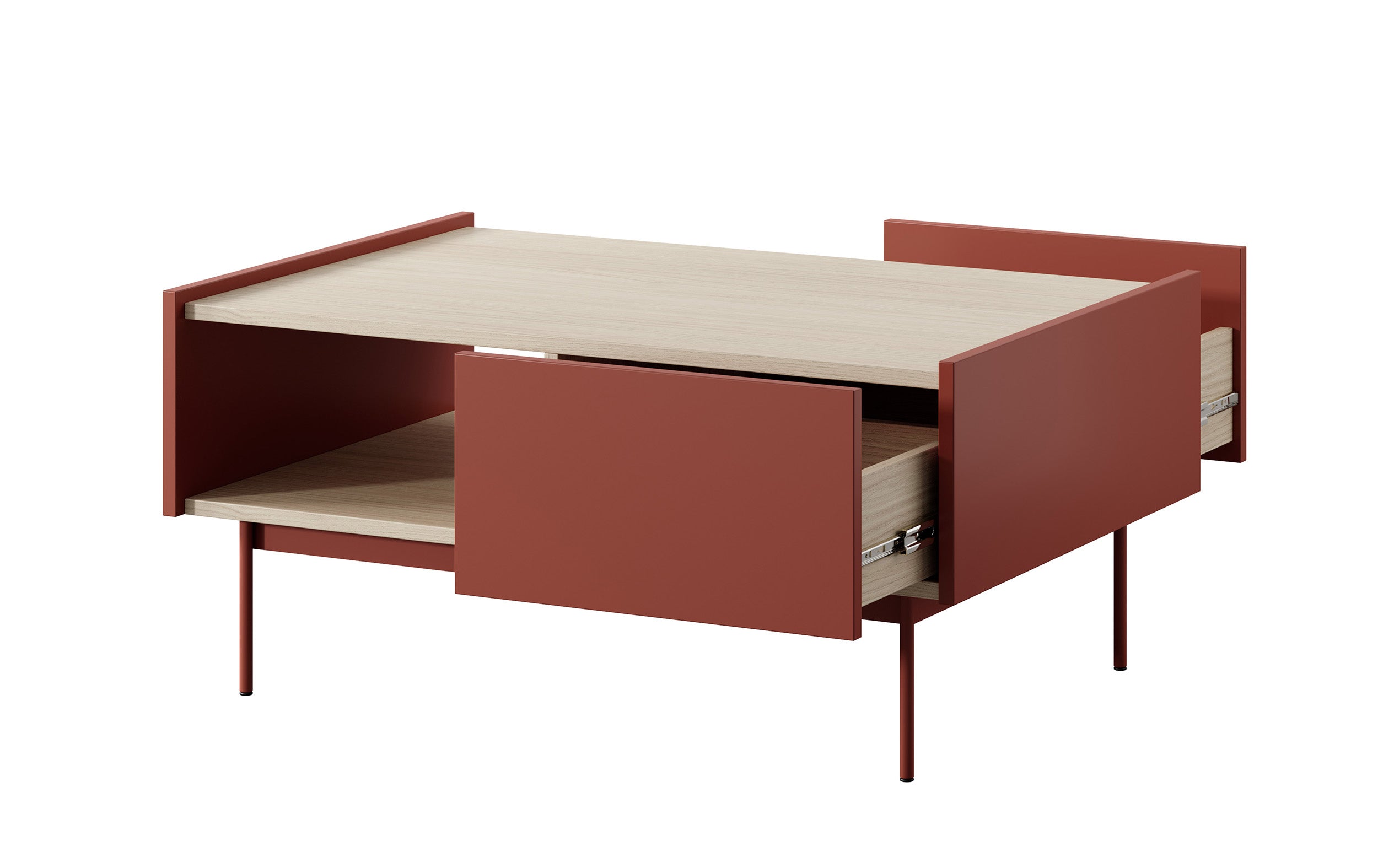 selsey-color-couchtisch-97x65-cm-mit-schubladen-ziegelrot-eiche-linea image 5