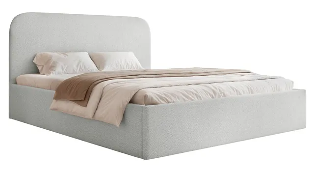 selsey-sonvivo-polsterbett-180x200-cm-hellgrau-chenille-mit-bettkasten-und-metal image 1