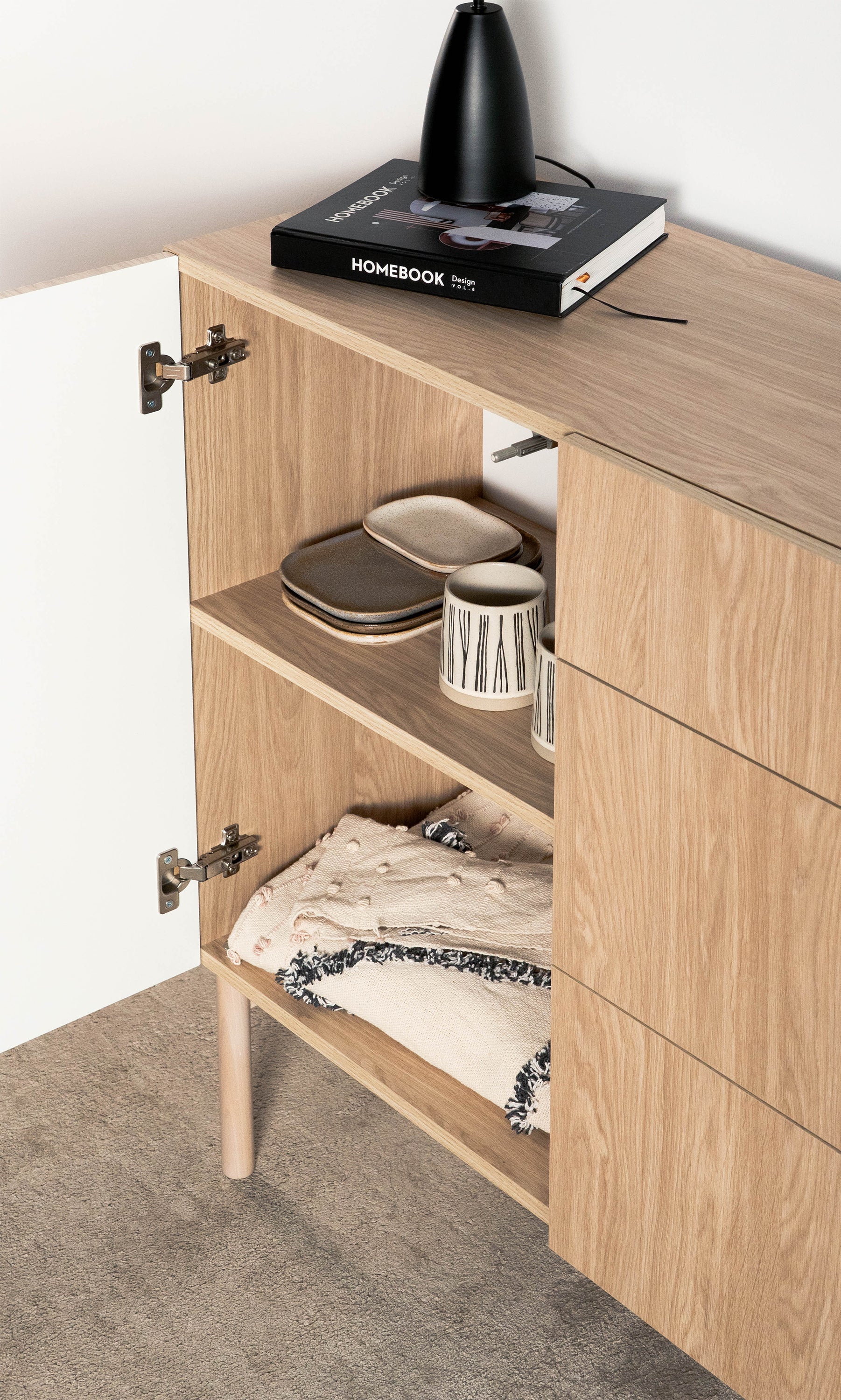 selsey-nolie-einzelt-r-kommode-mit-drei-schubladen-140-cm-ge-lte-eiche-japandi image 7