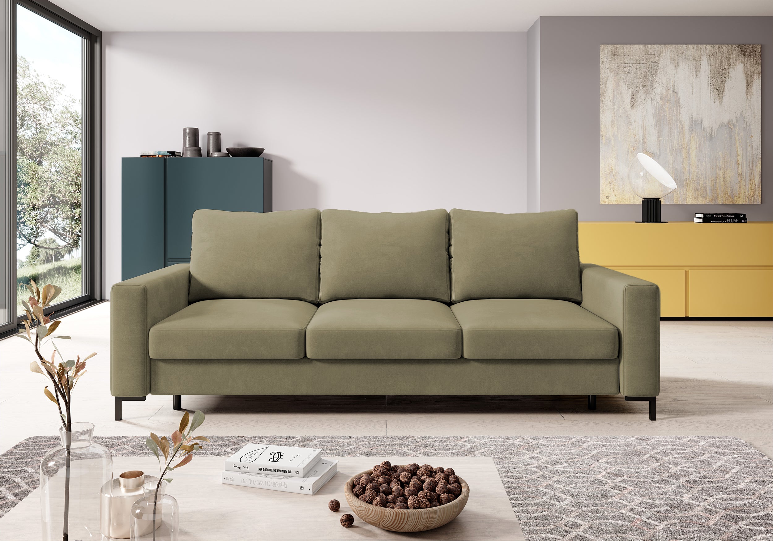 selsey-mokpeo-dreisitziges-ausklappbares-sofa-mit-stauraum-dunkelbeige-samtvelou image 5