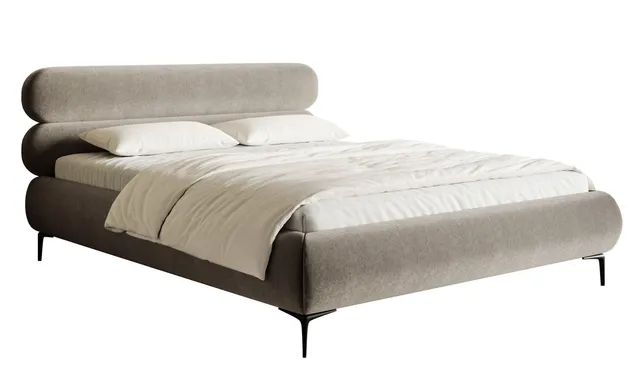 selsey-roule-polsterbett-140x200-cm-mit-stauraum-hellbeiger-samt-schwarze-beine image 1
