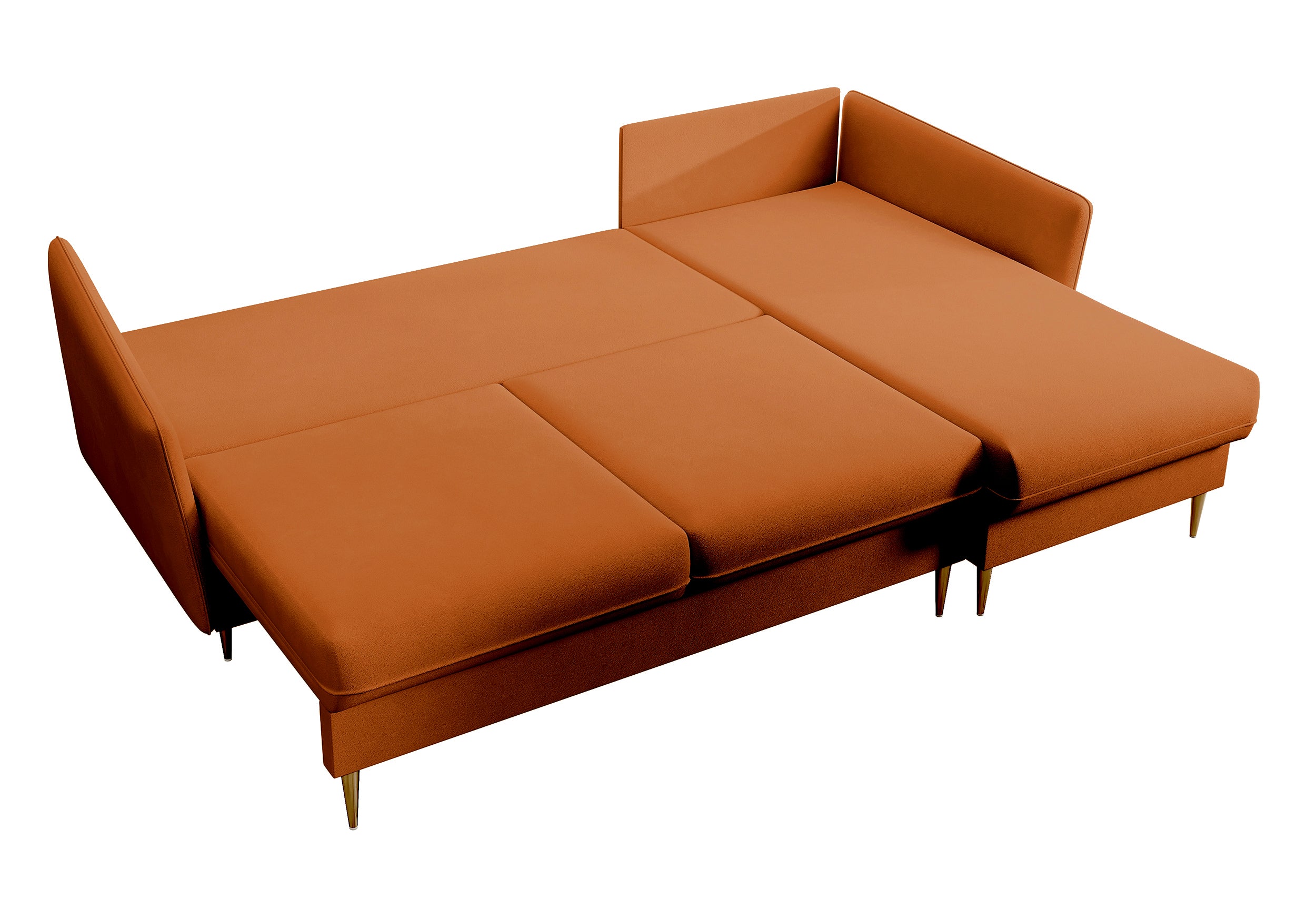 selsey-volio-ecksofa-mit-schlafunktion-universell-kupferfarbener-samt-goldene-be image 6