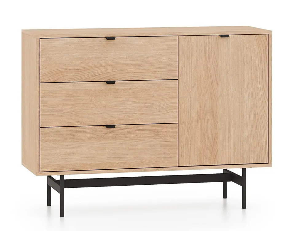 selsey-reynos-kommode-92-cm-eiche-mavelie-mit-3-schubladen image 1