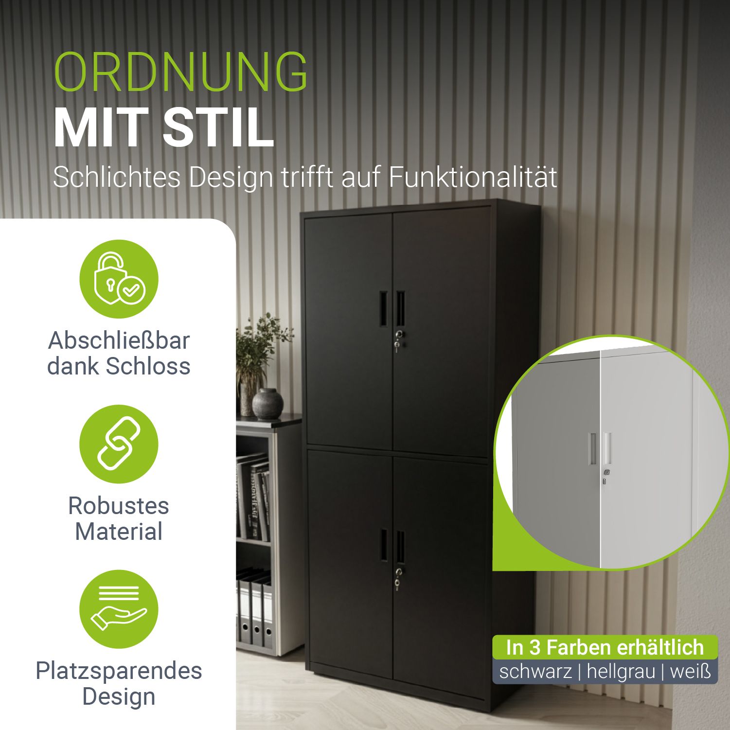 juskys-aktenschrank-aus-metall-schwarz-abschlie-bar-mit-cam-lock image 2