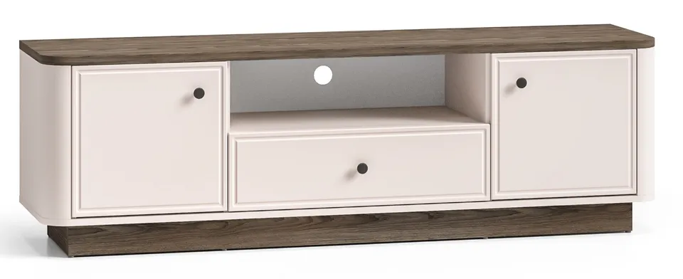 selsey-vilavio-tv-kommode-160-cm-zweit-rig-kaschmir-dunkle-windm-hle-eiche-mit-s image 1