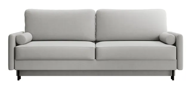 selsey-tomonde-dreisitziges-schlafsofa-mit-stauraum-hellgrauer-samtvelours image 1