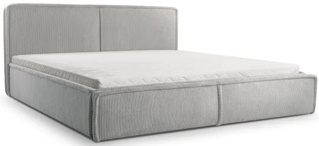 selsey-cordo-gepolstertes-bett-160x200-cm-mit-stauraum-und-lattenrost-hellgrauer image 1