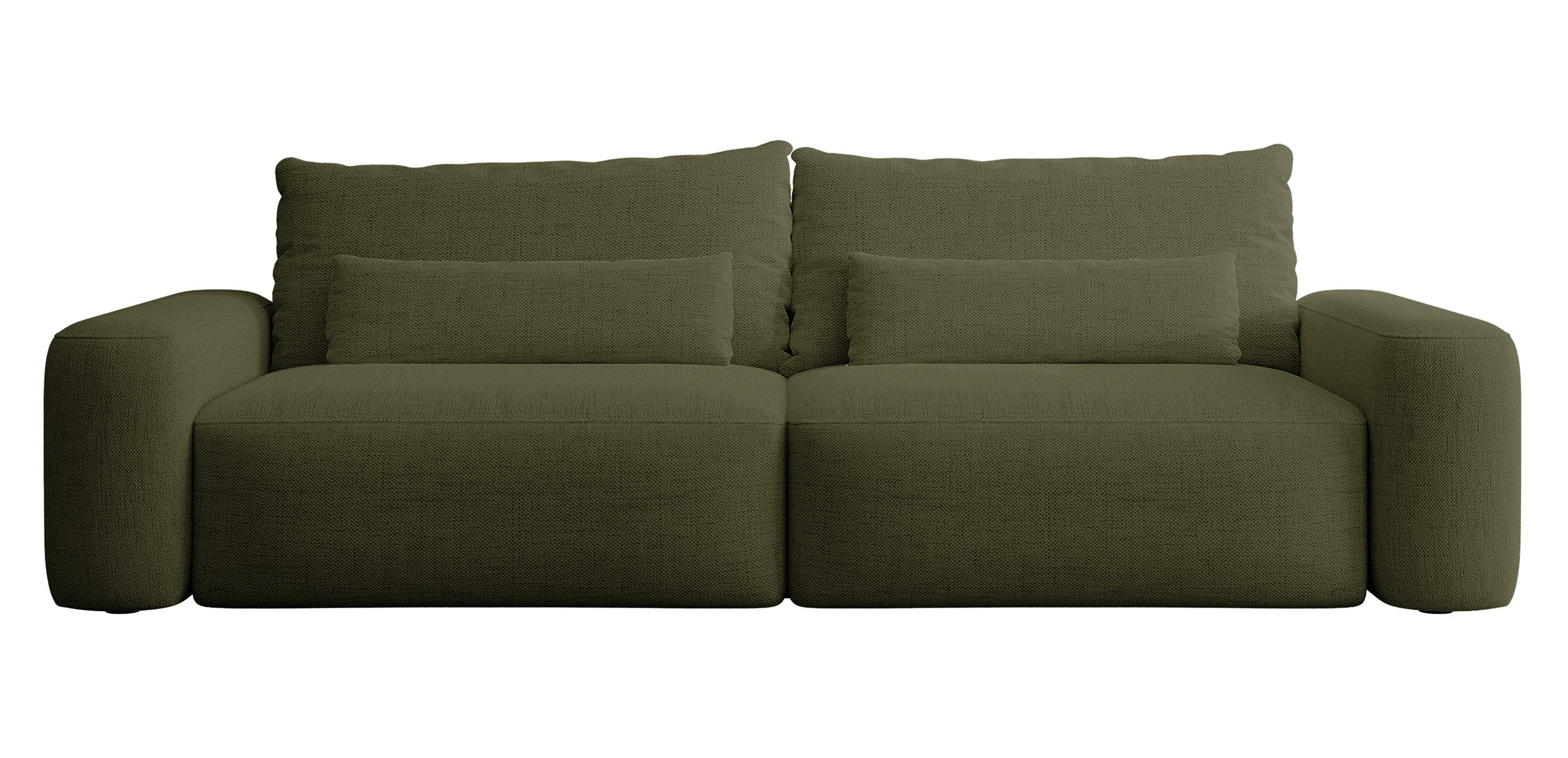 selsey-carnos-dreisitziges-ausklappbares-sofa-olivgr-ner-chenille-stoff-hydropho image 1