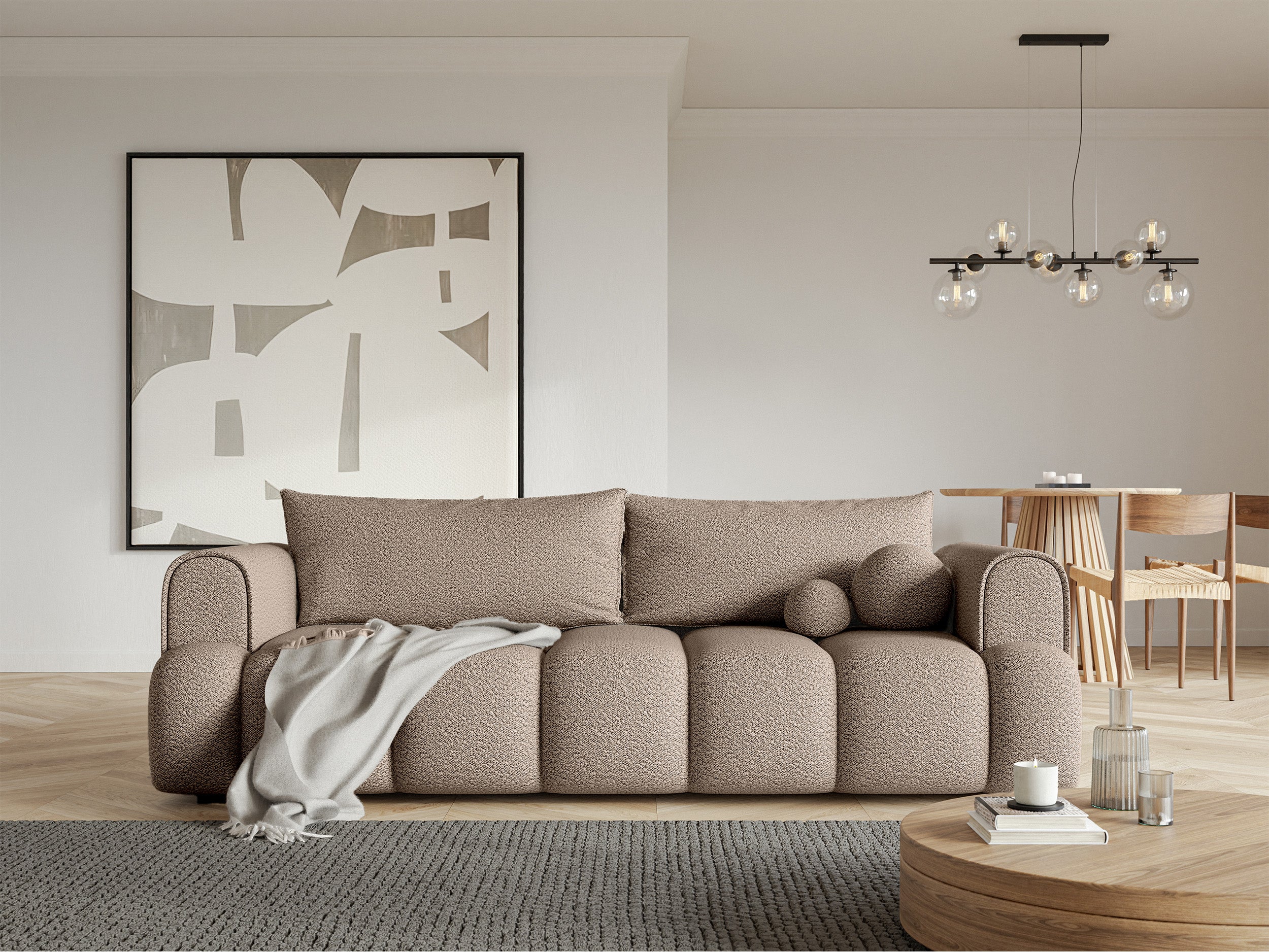 selsey-dandelino-drei-sitzer-sofa-mit-schlaffunktion-dunkelbeige-boucl image 2