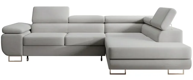 selsey-stevil-ecksofa-mit-schlaffunktion-l-form-rechts-grauer-samt image 1