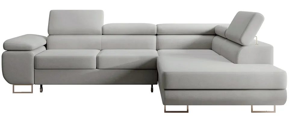 selsey-stevil-ecksofa-mit-schlaffunktion-l-form-rechts-grauer-samt image 1